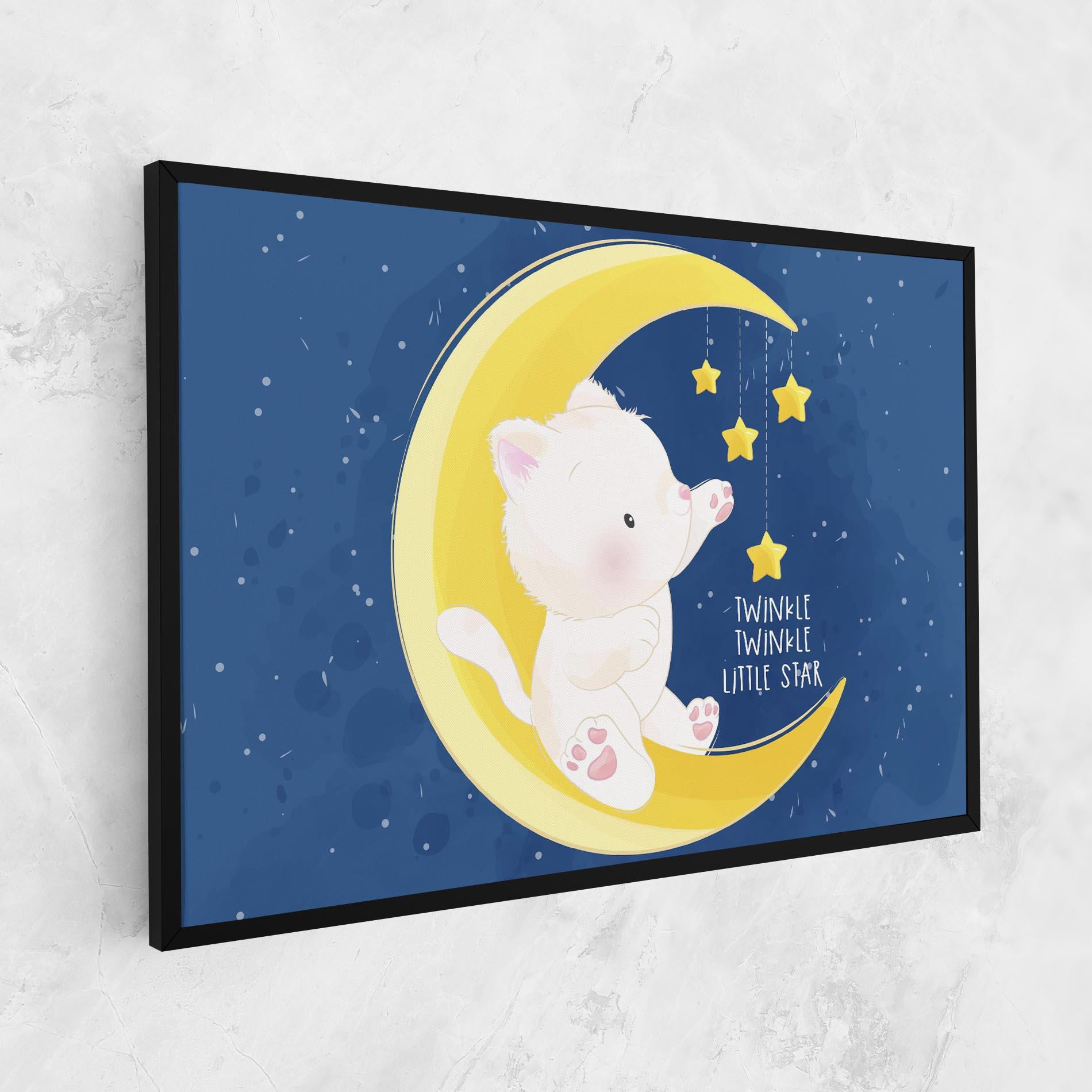 Tablou Canvas Cat Moon Star mockup 1