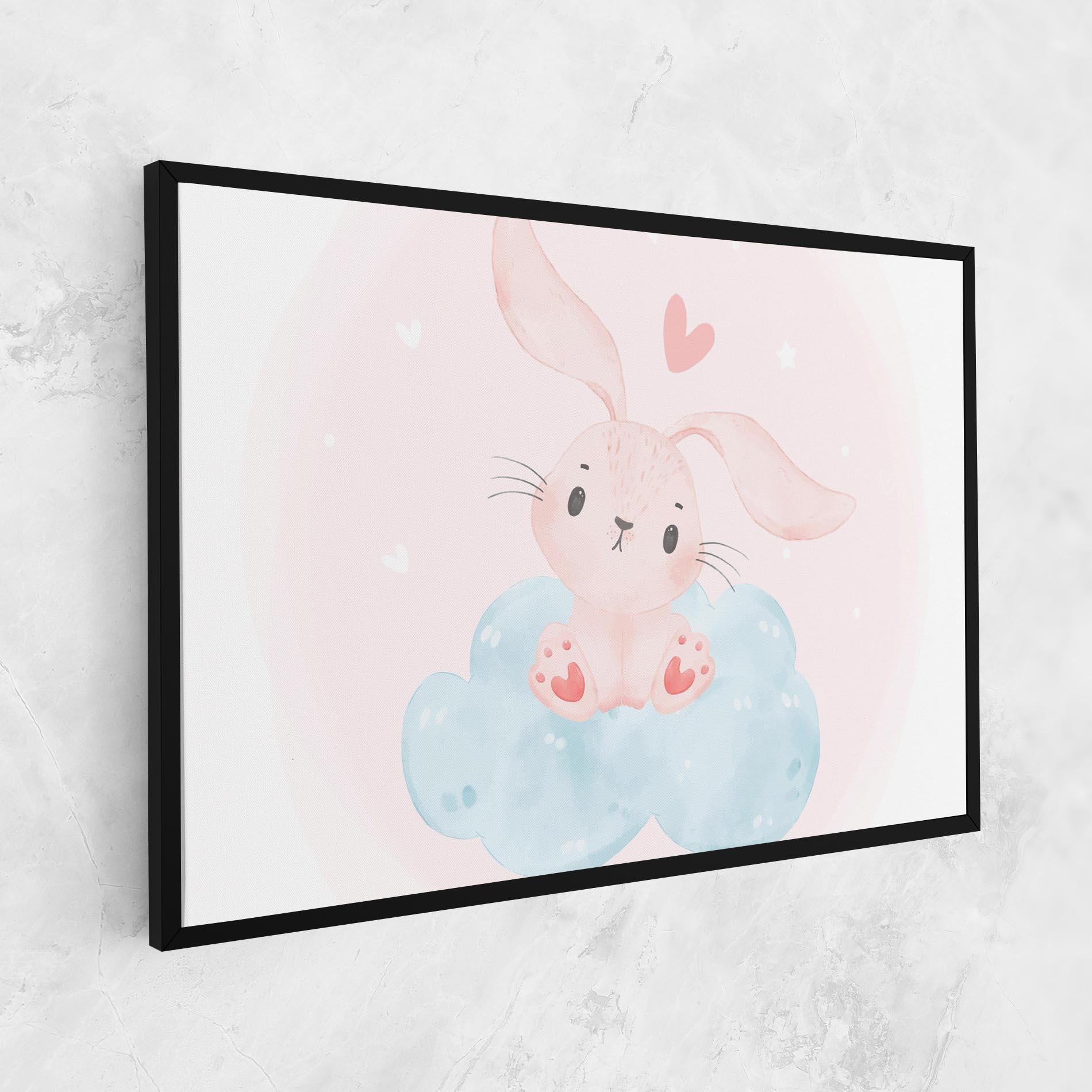 Tablou Canvas Cloud Pink Bunny mockup 1