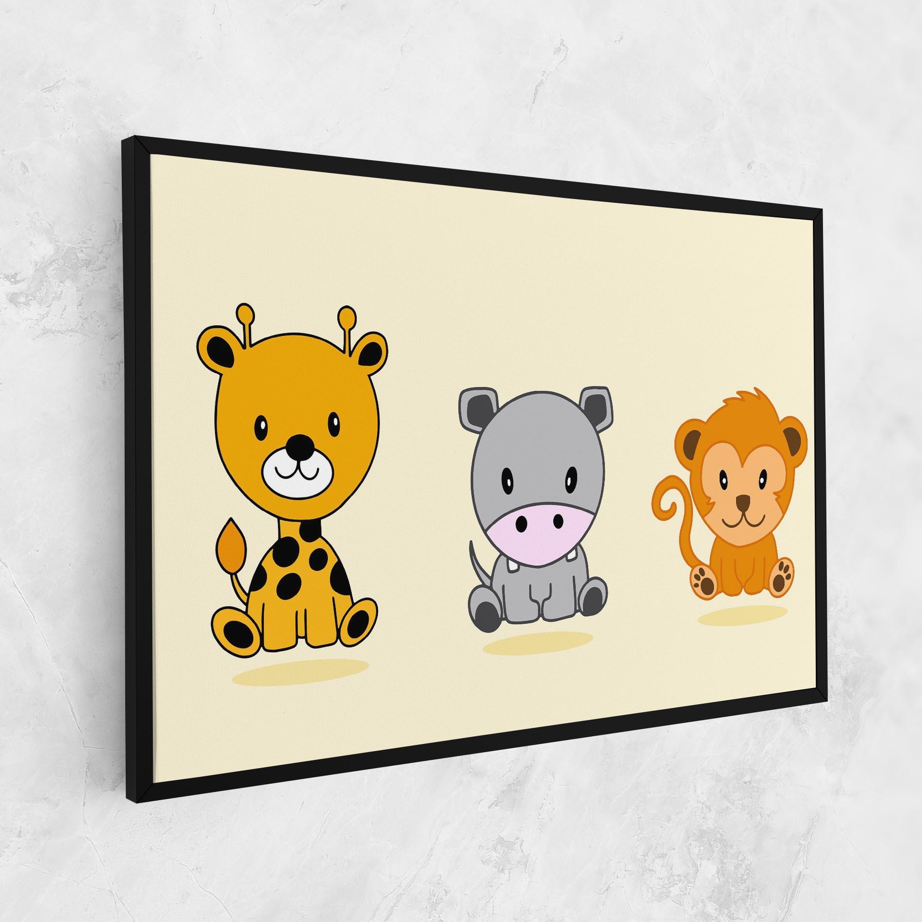 Tablou Canvas Cream Animals mockup 1