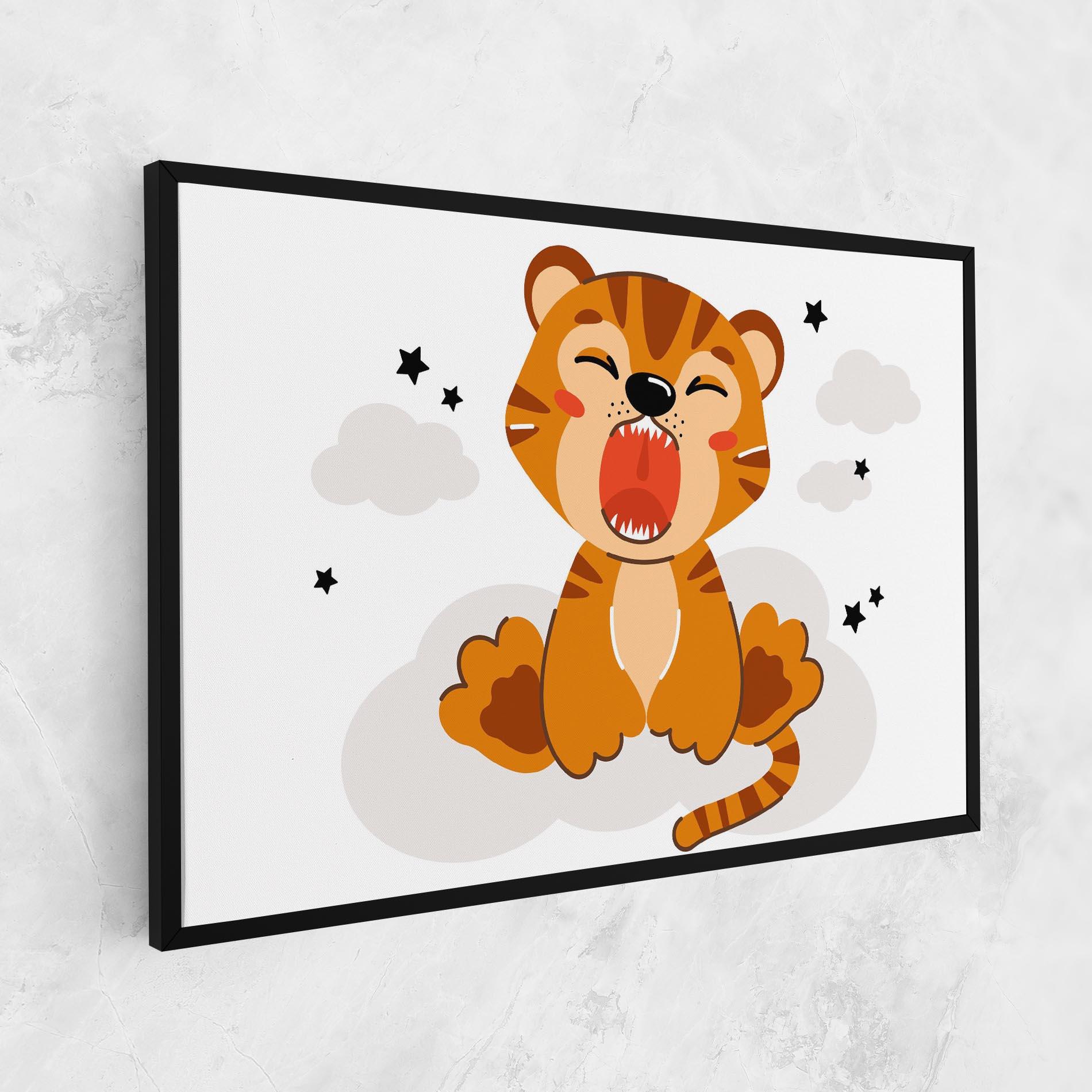 Tablou Canvas Cute Sleepy Tiger mockup 1