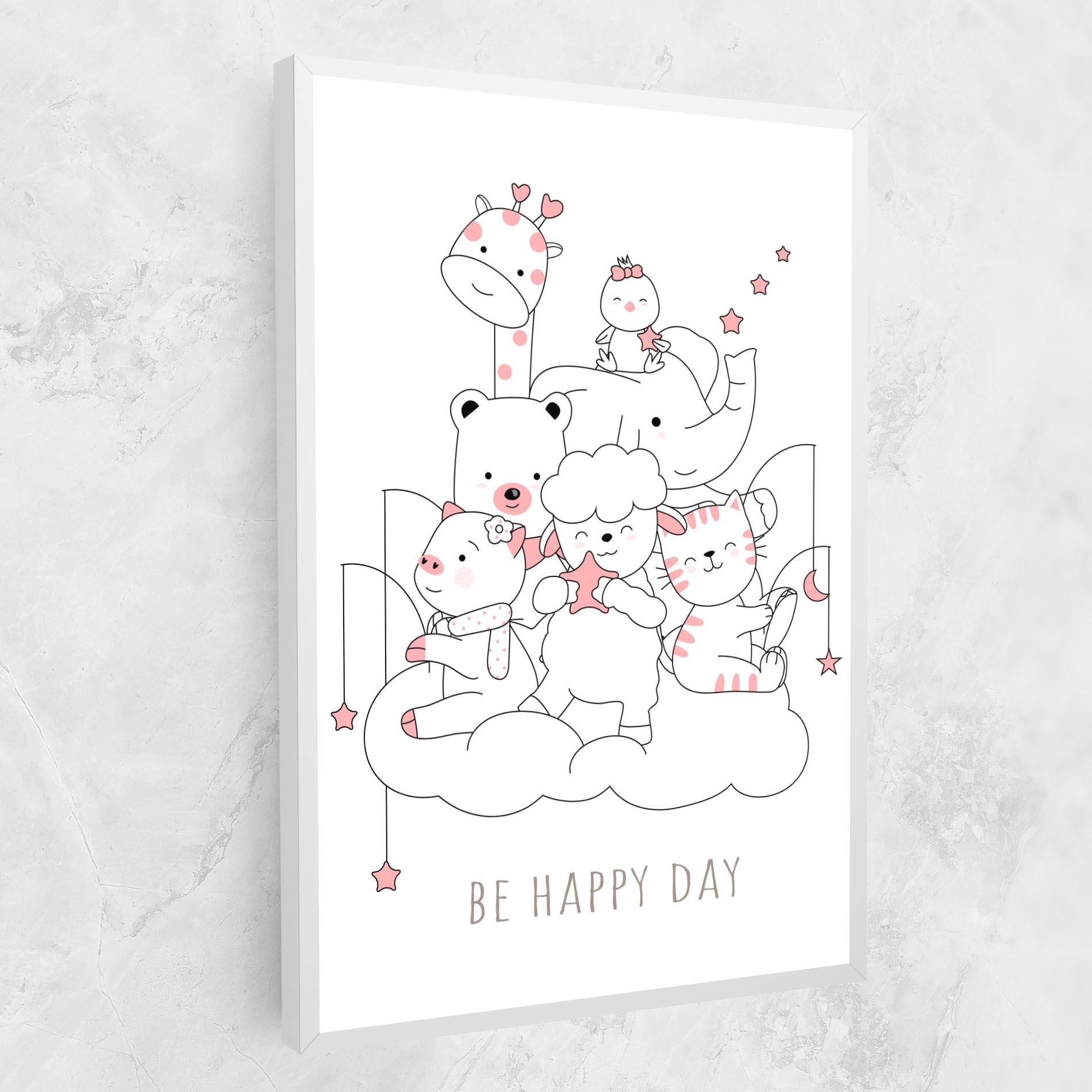 Tablou Canvas Be Happy Day mockup 1
