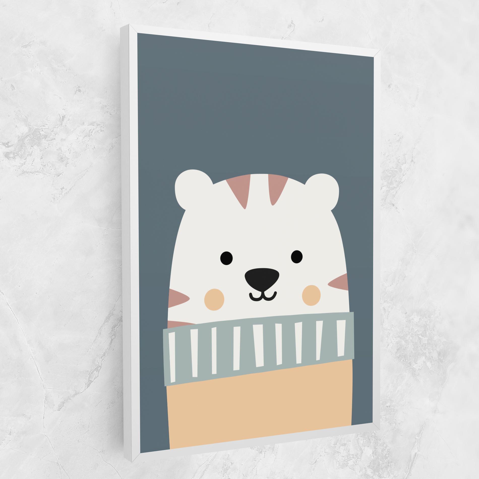 Tablou Canvas Cute White Tiger mockup 1