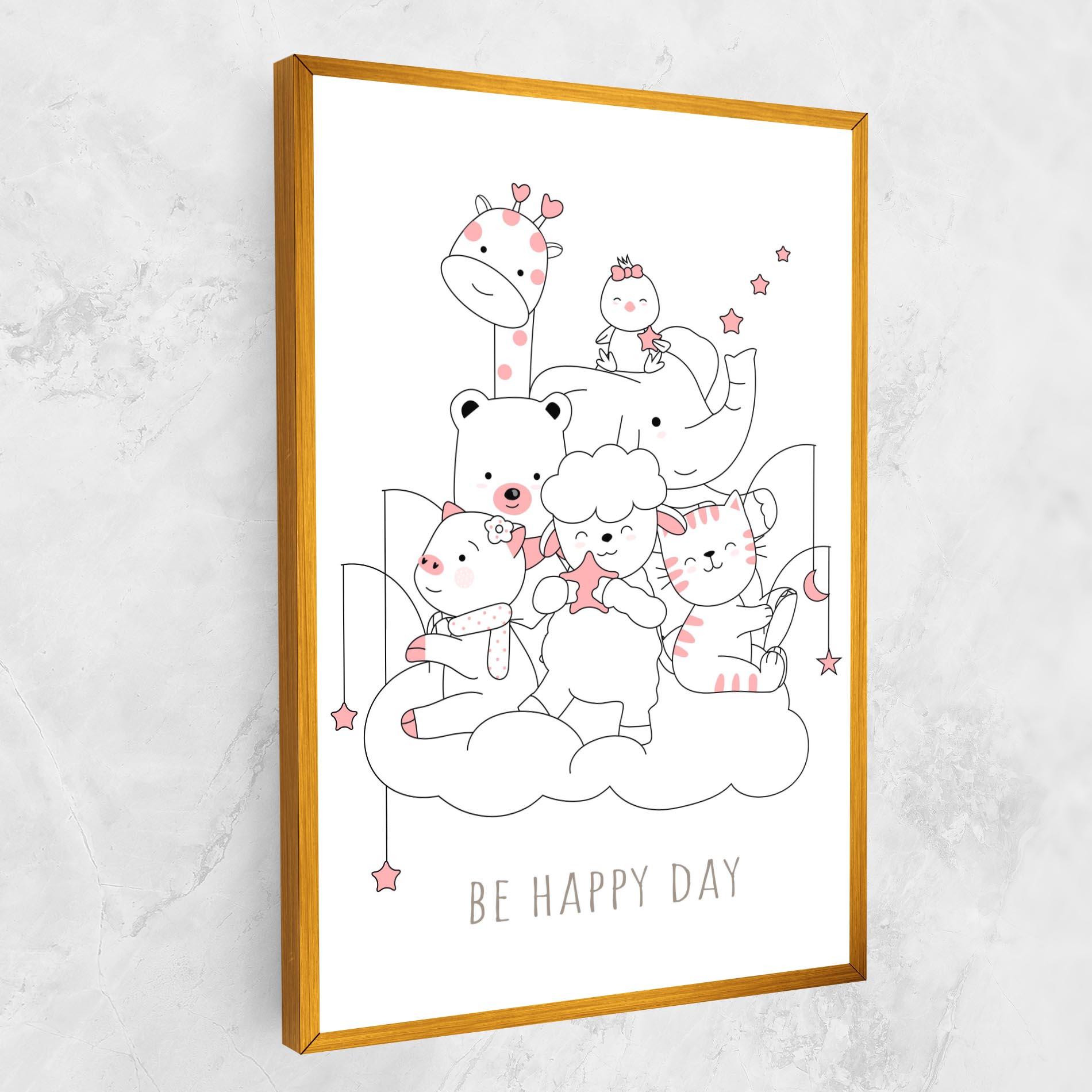 Tablou Canvas Be Happy Day mockup 1