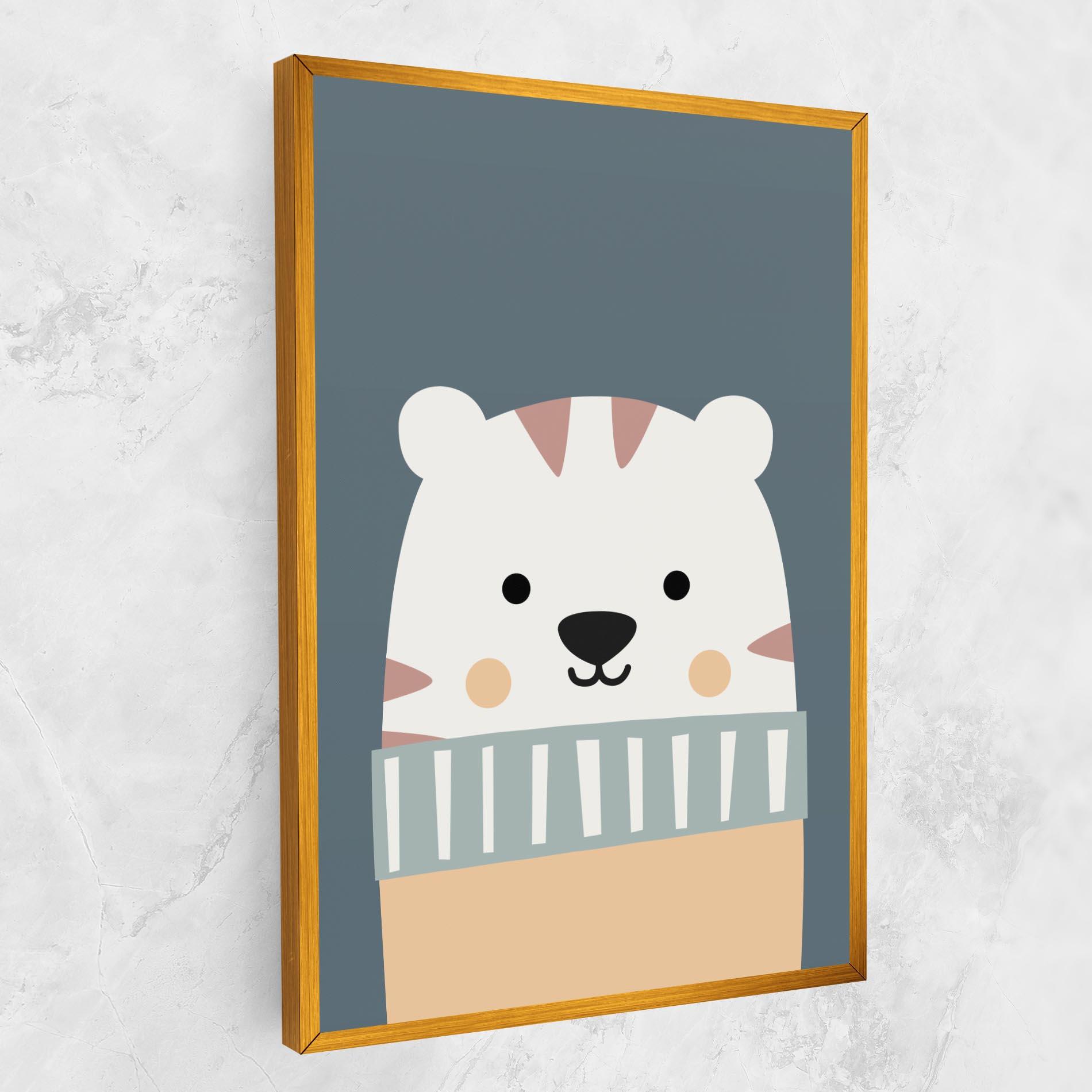 Tablou Canvas Cute White Tiger mockup 1