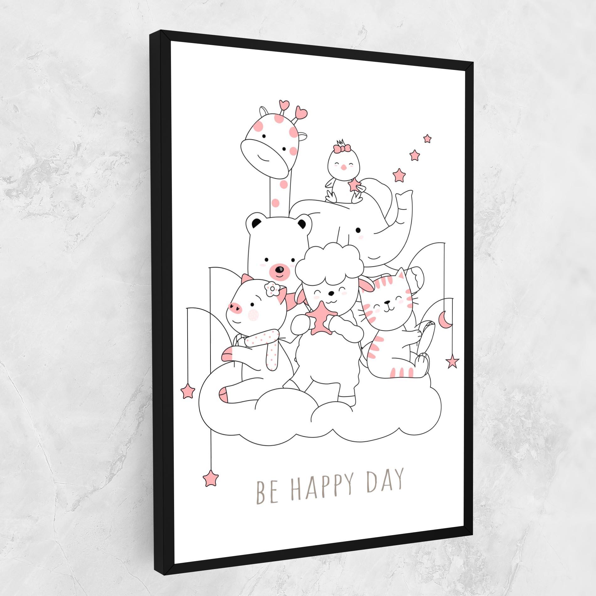 Tablou Canvas Be Happy Day mockup 1