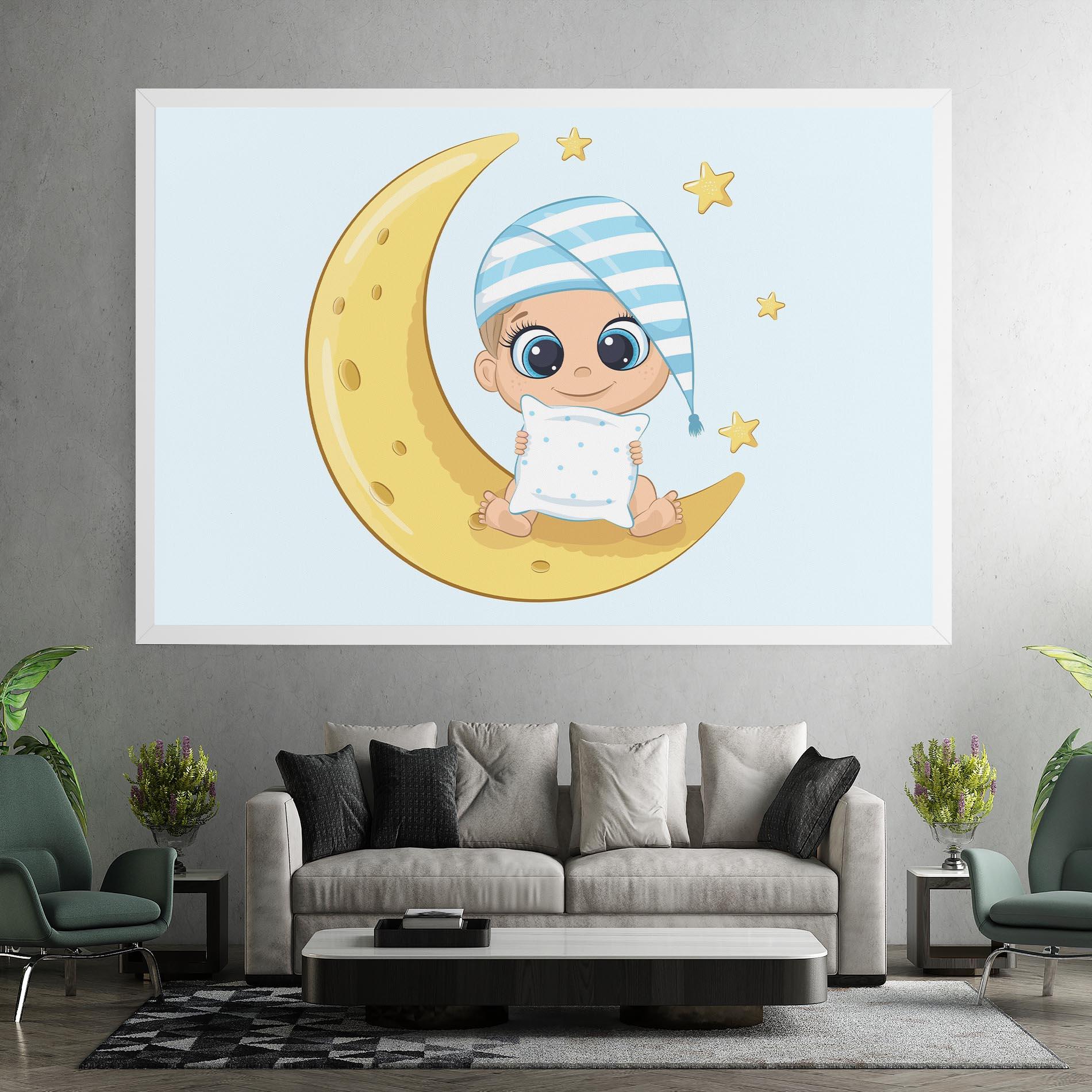 Tablou Canvas Baby On Moon mockup 7