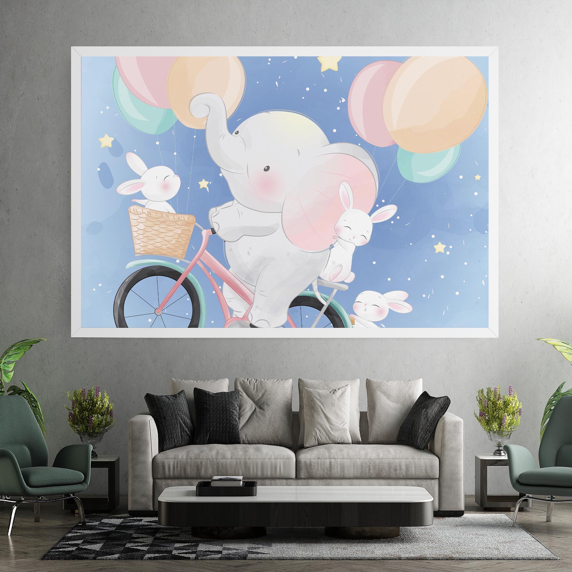 Tablou Canvas Bike Elephant mockup 7