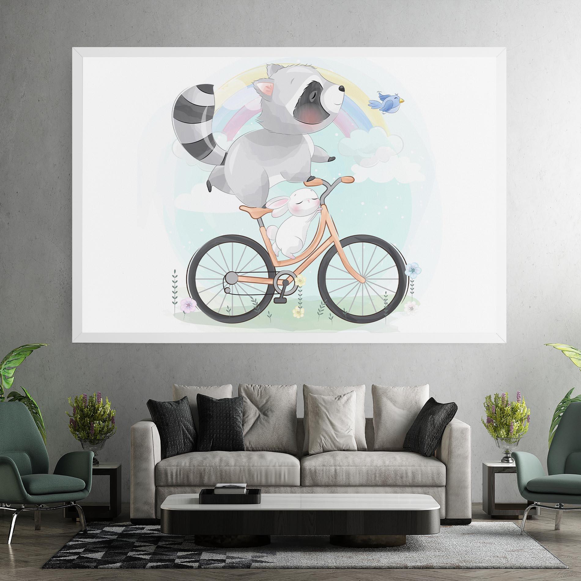 Tablou Canvas Bike Ride Animal mockup 7