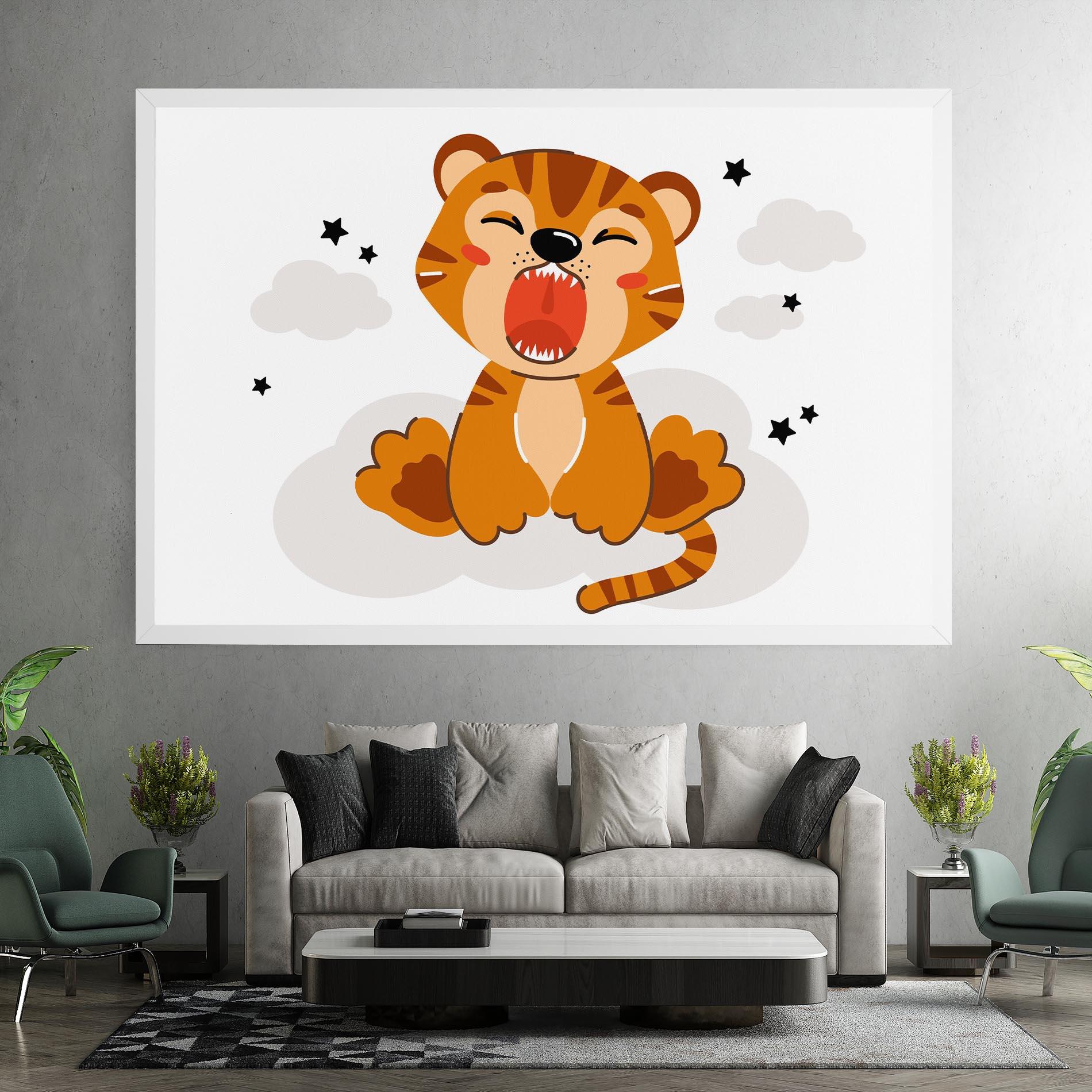 Tablou Canvas Cute Sleepy Tiger mockup 7