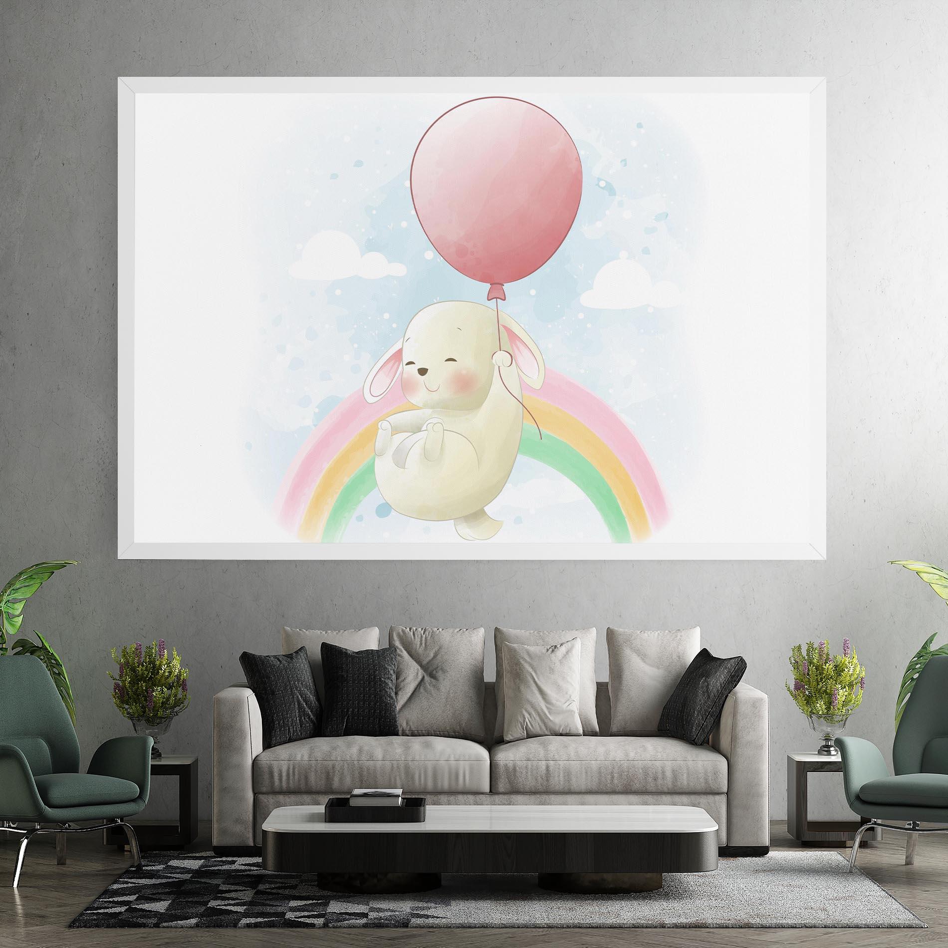 Tablou Canvas Rainbow Bunny Art mockup 7