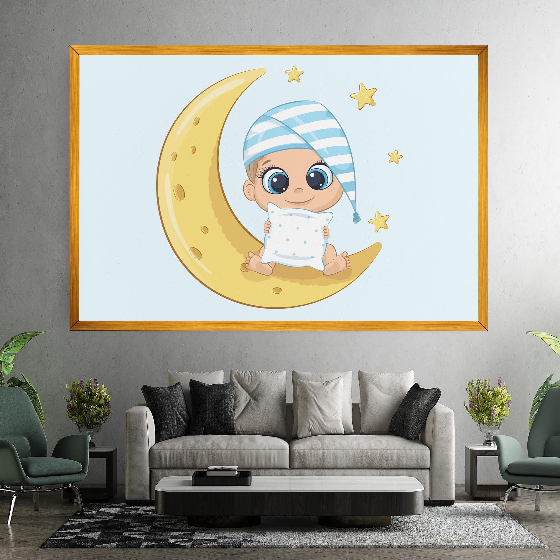 Tablou Canvas Baby On Moon mockup 7