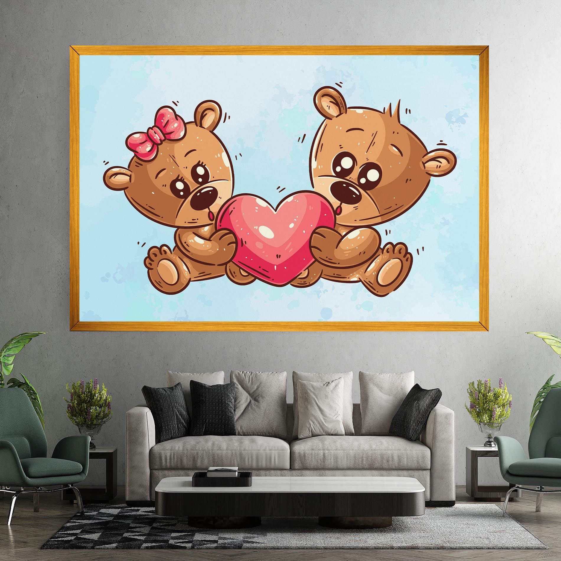 Bear Holding Heart mockup 7