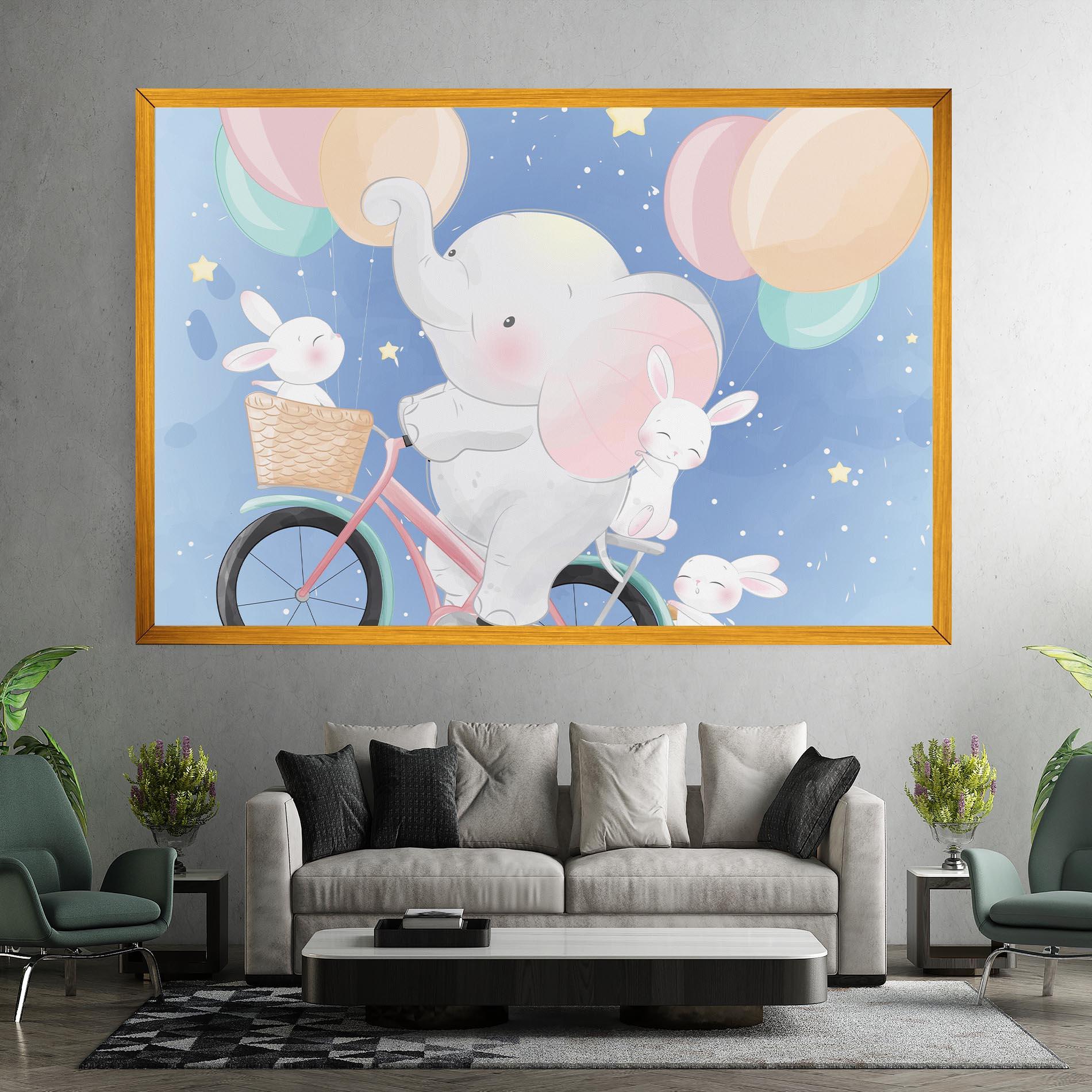 Tablou Canvas Bike Elephant mockup 7
