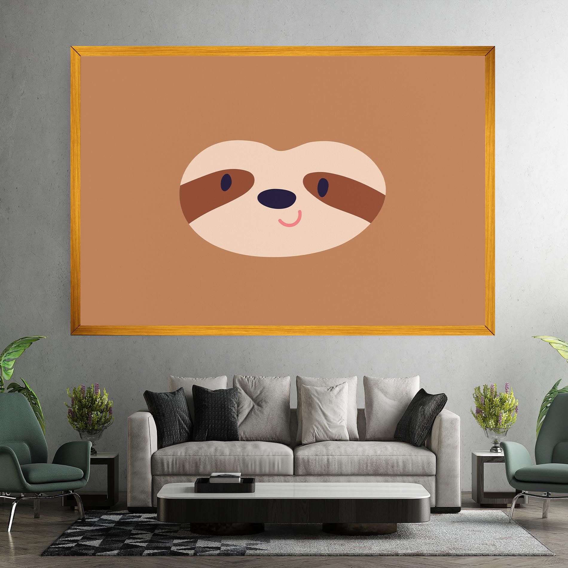 Sloth Face Portrait mockup 7