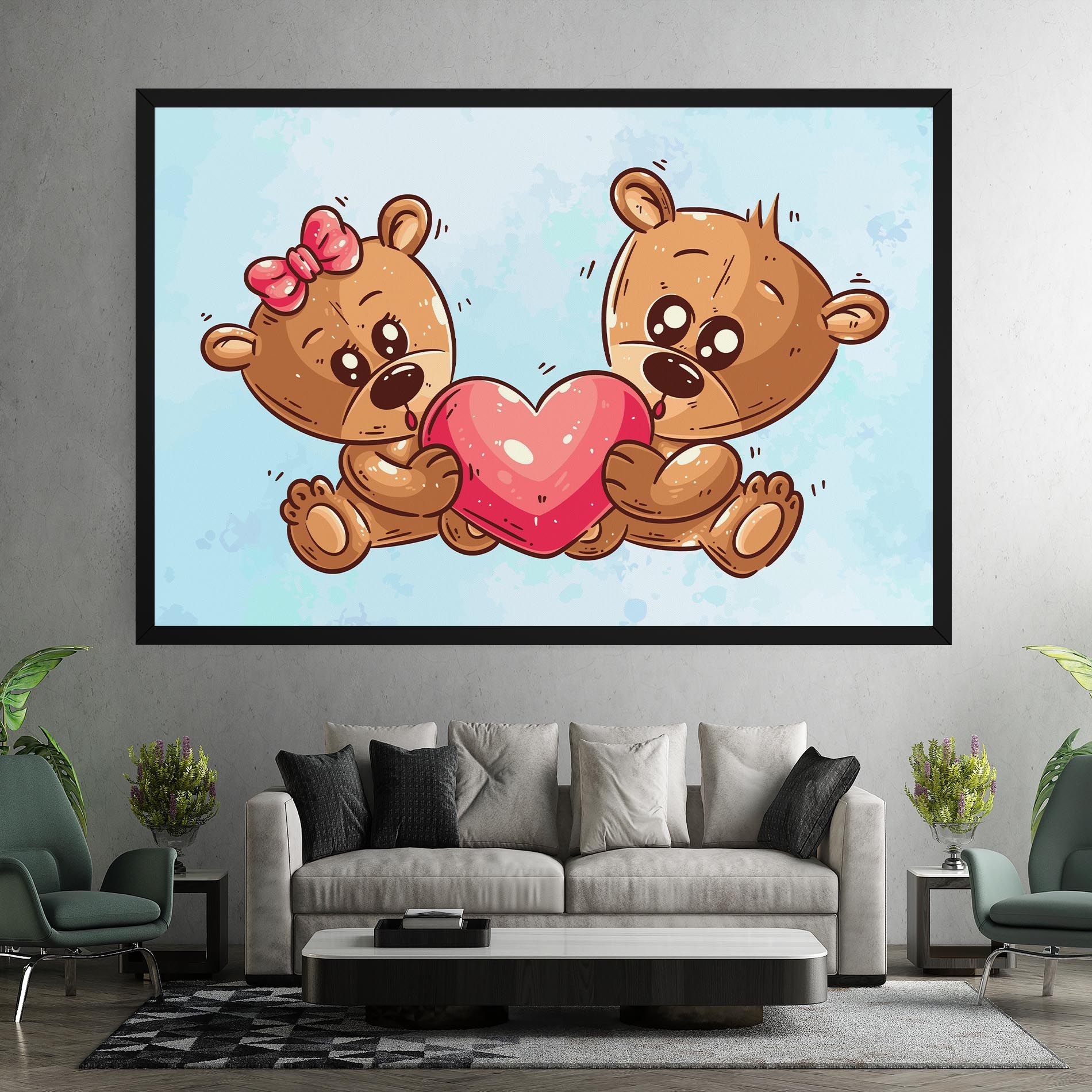 Bear Holding Heart mockup 7