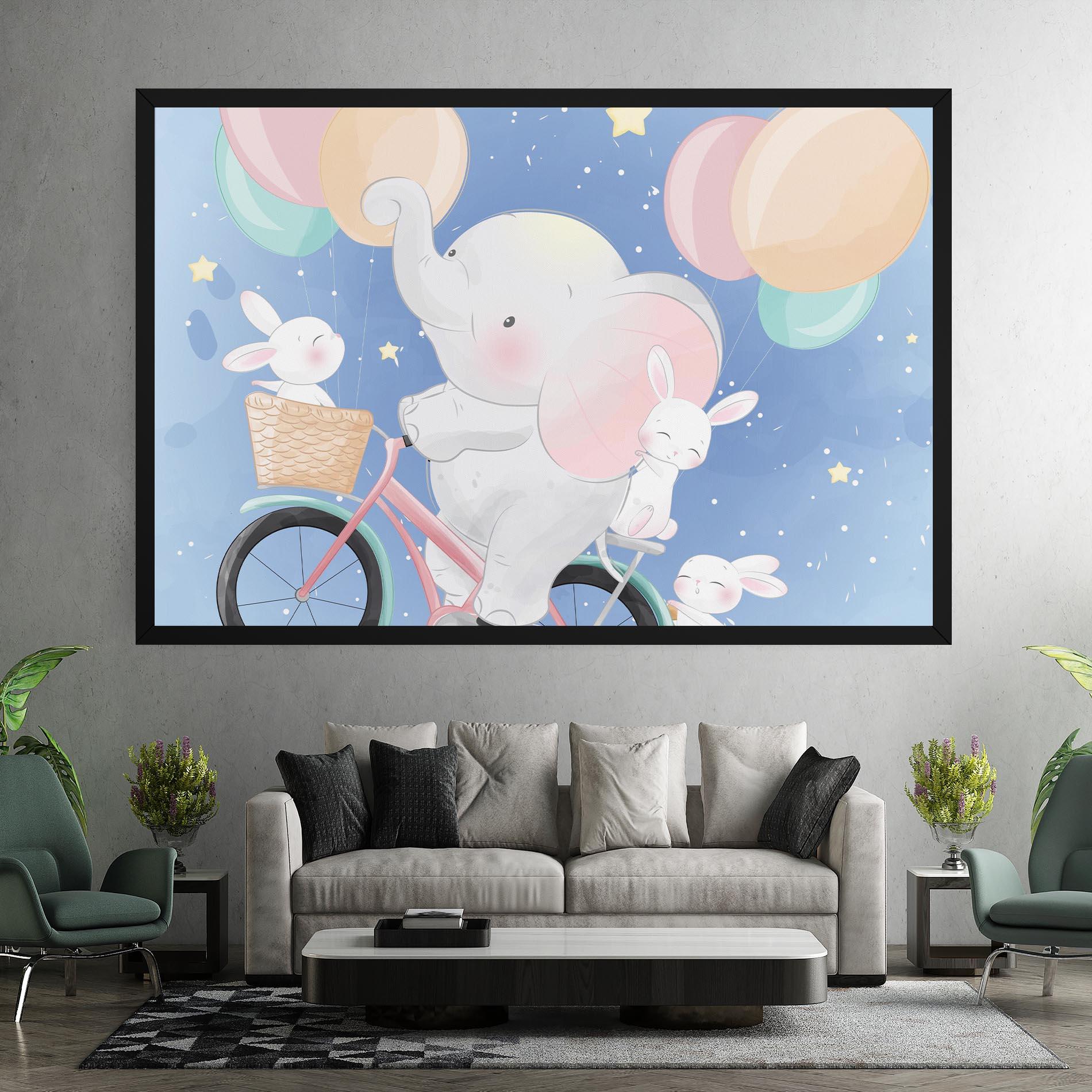 Tablou Canvas Bike Elephant mockup 7