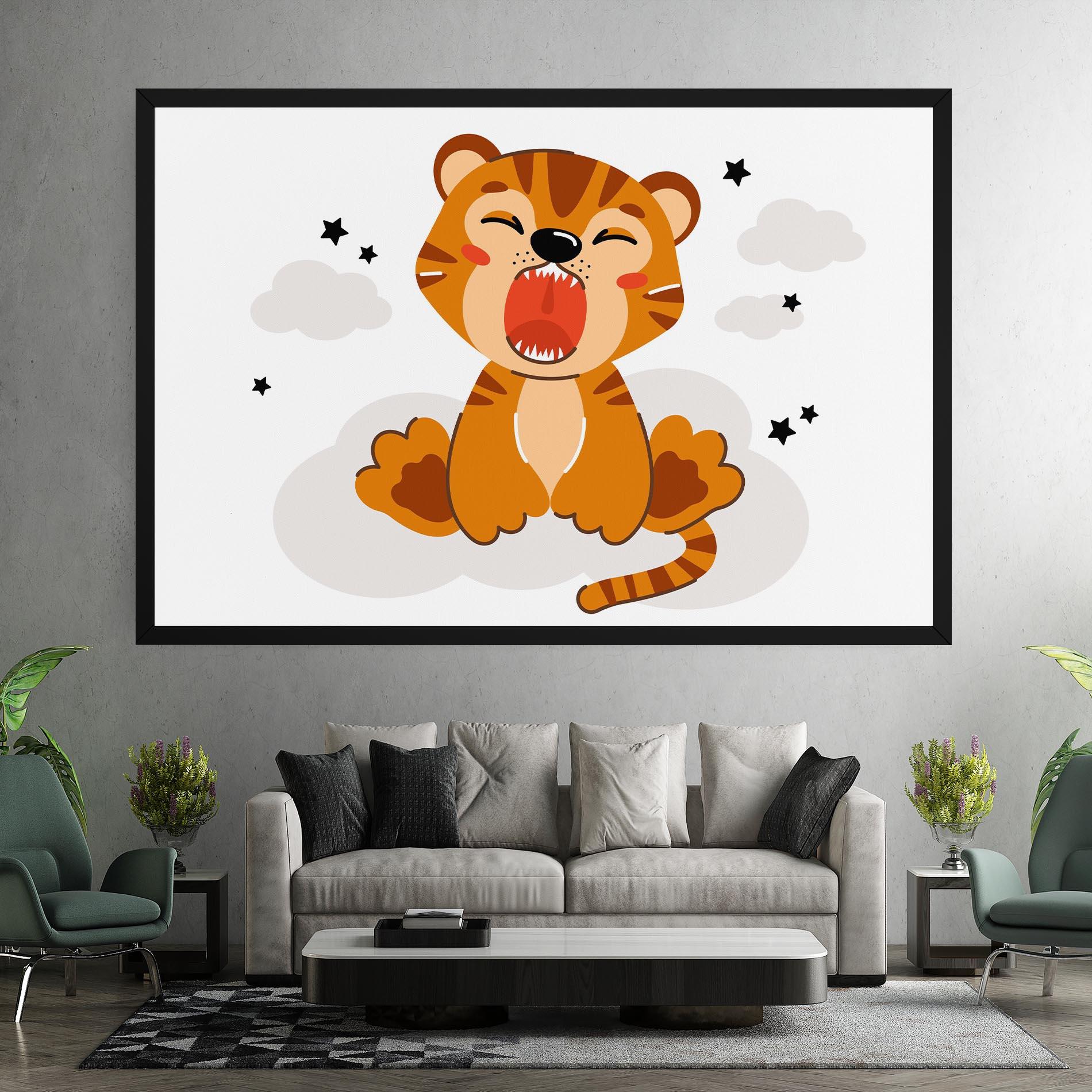 Tablou Canvas Cute Sleepy Tiger mockup 7