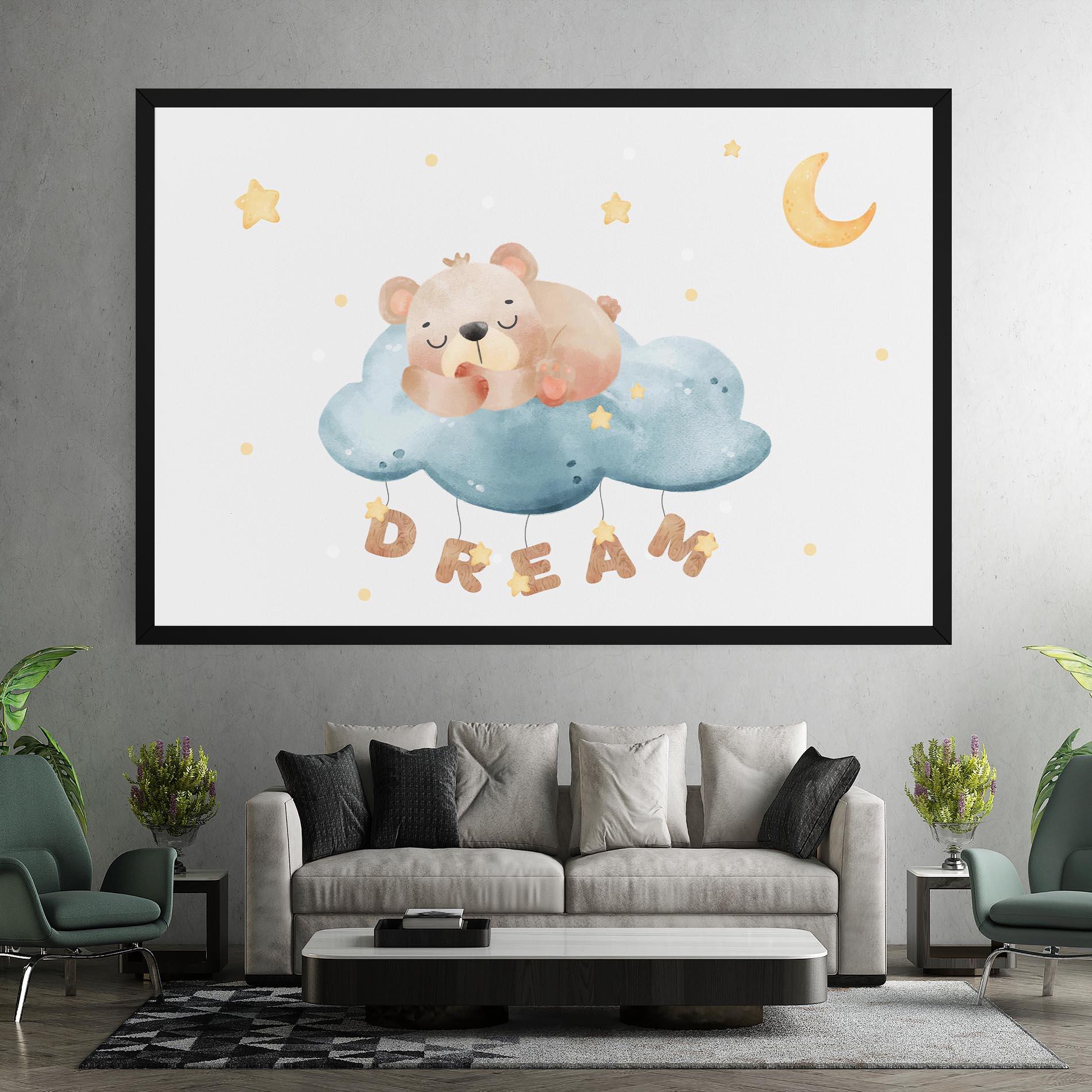 Tablou Canvas Dream Sleepy Bear mockup 7
