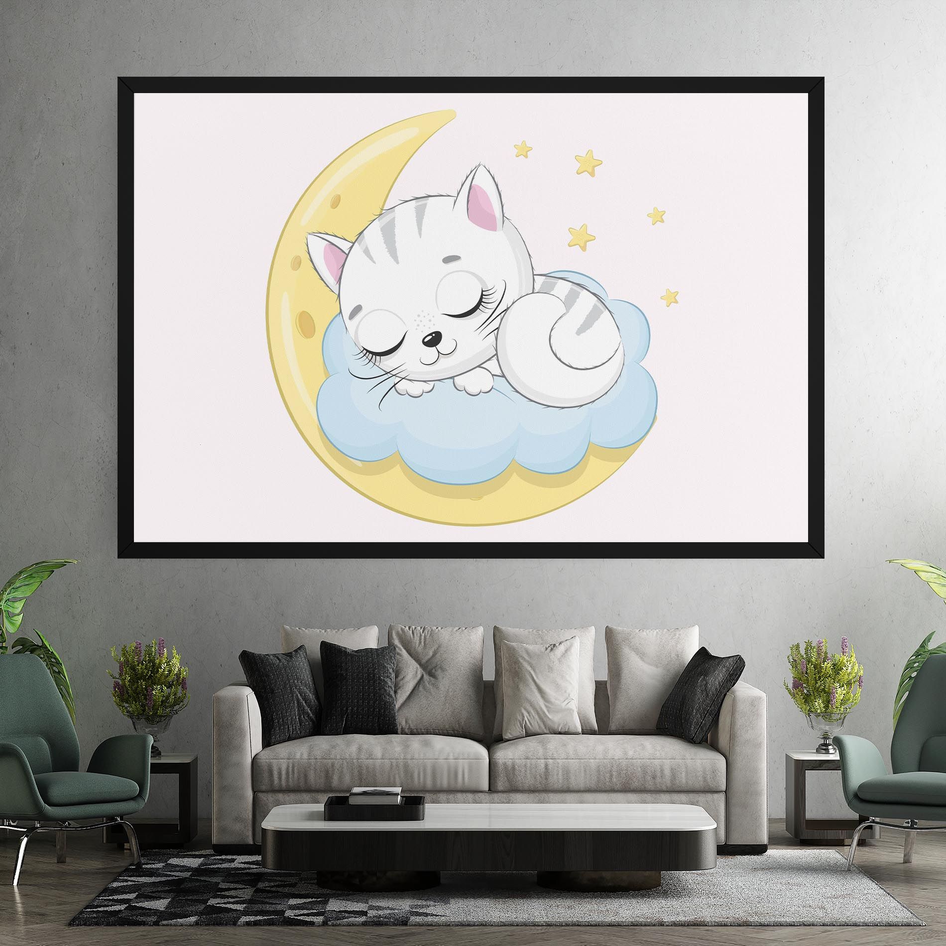 Moon Cat Sleeping mockup 7