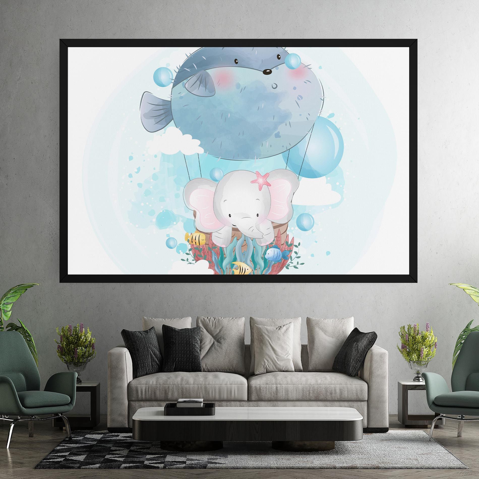 Swiming Elephant mockup 7