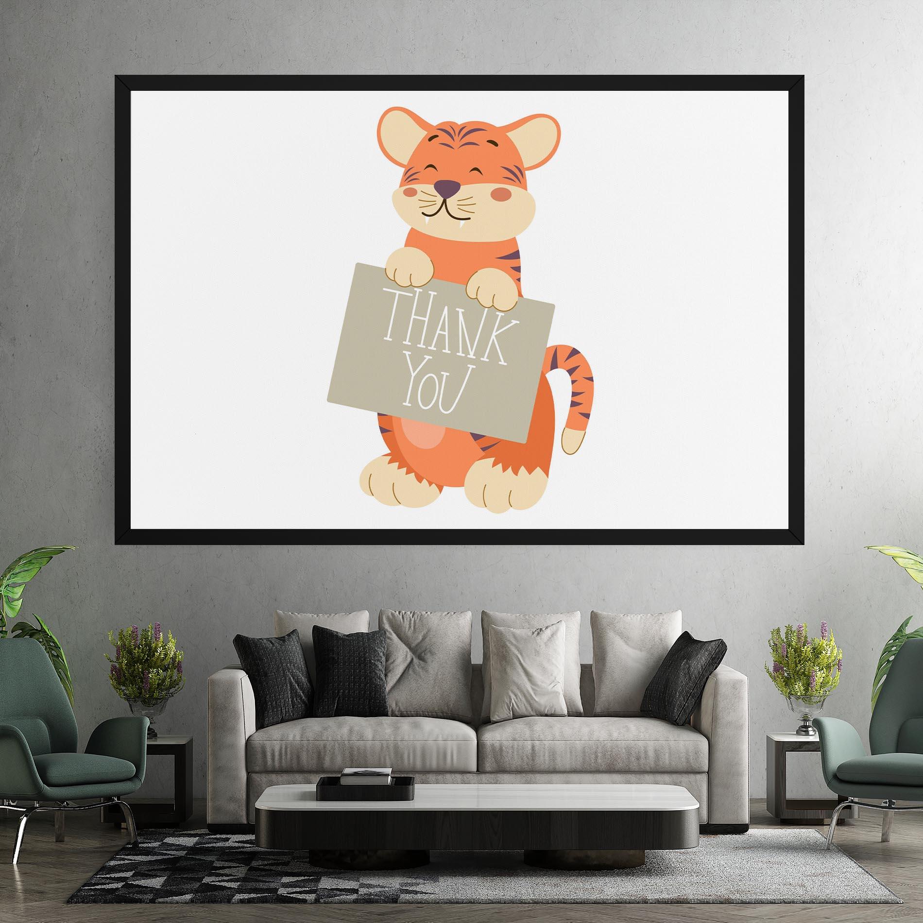Tablou Canvas Tiger Thank U mockup 7