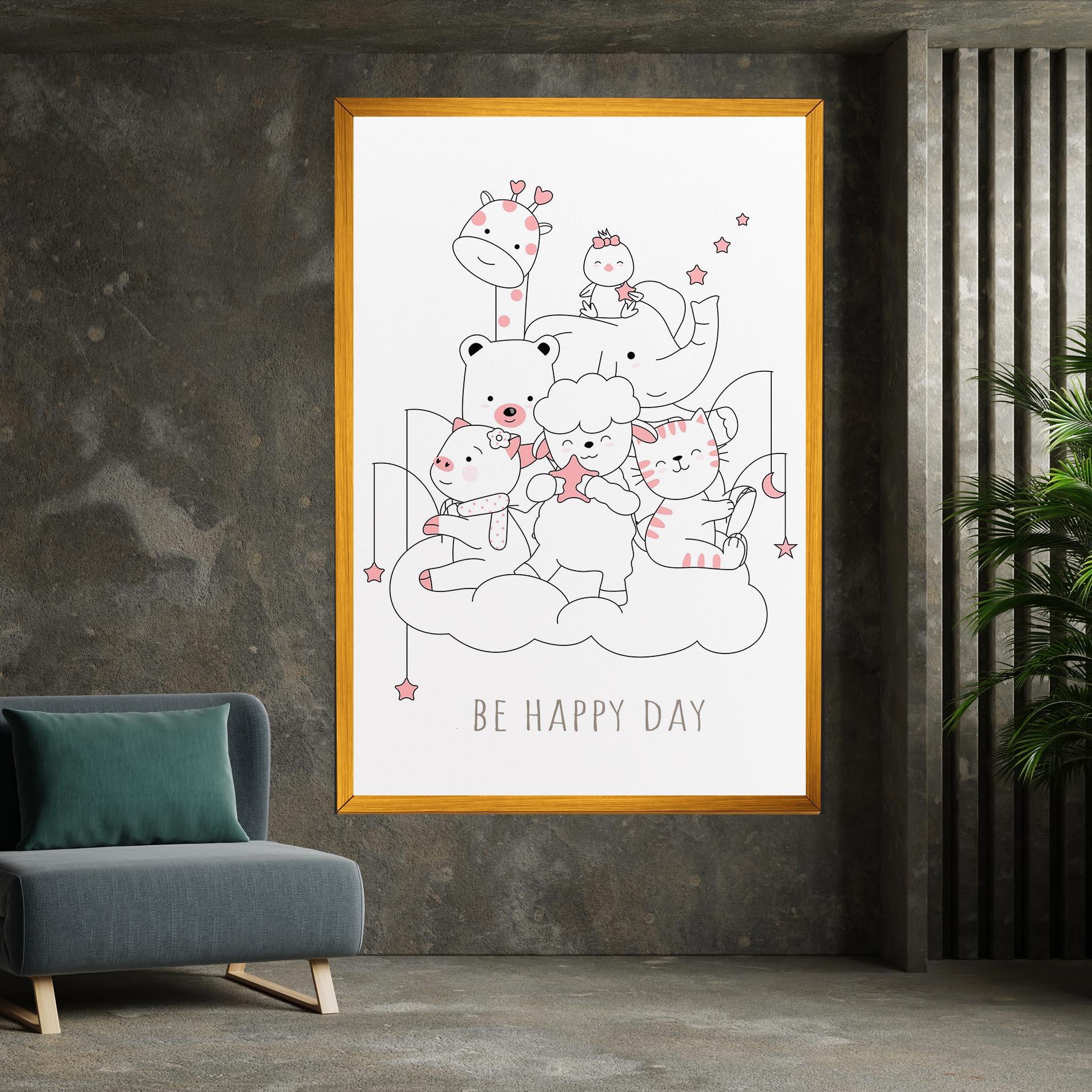 Tablou Canvas Be Happy Day mockup 7