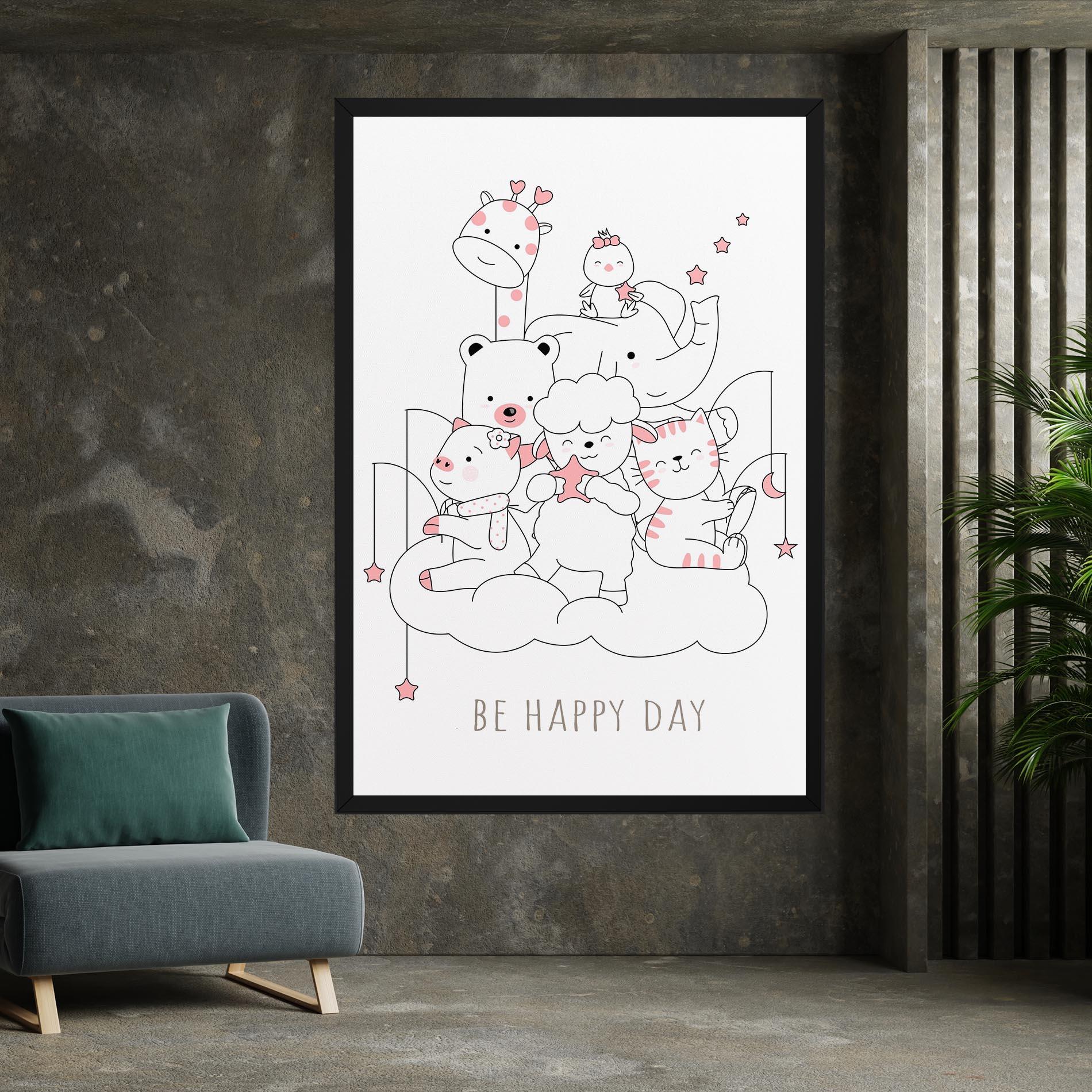 Tablou Canvas Be Happy Day mockup 7