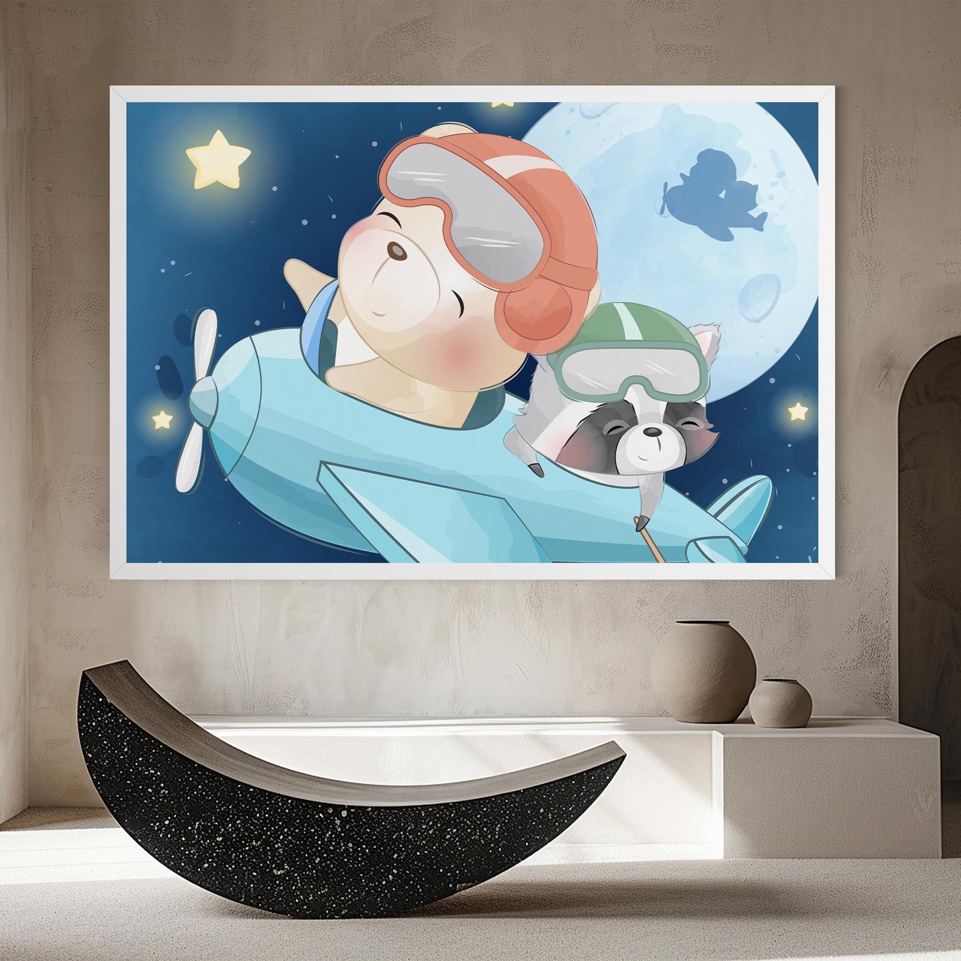 Tablou Canvas Bear Flying Star mockup 8