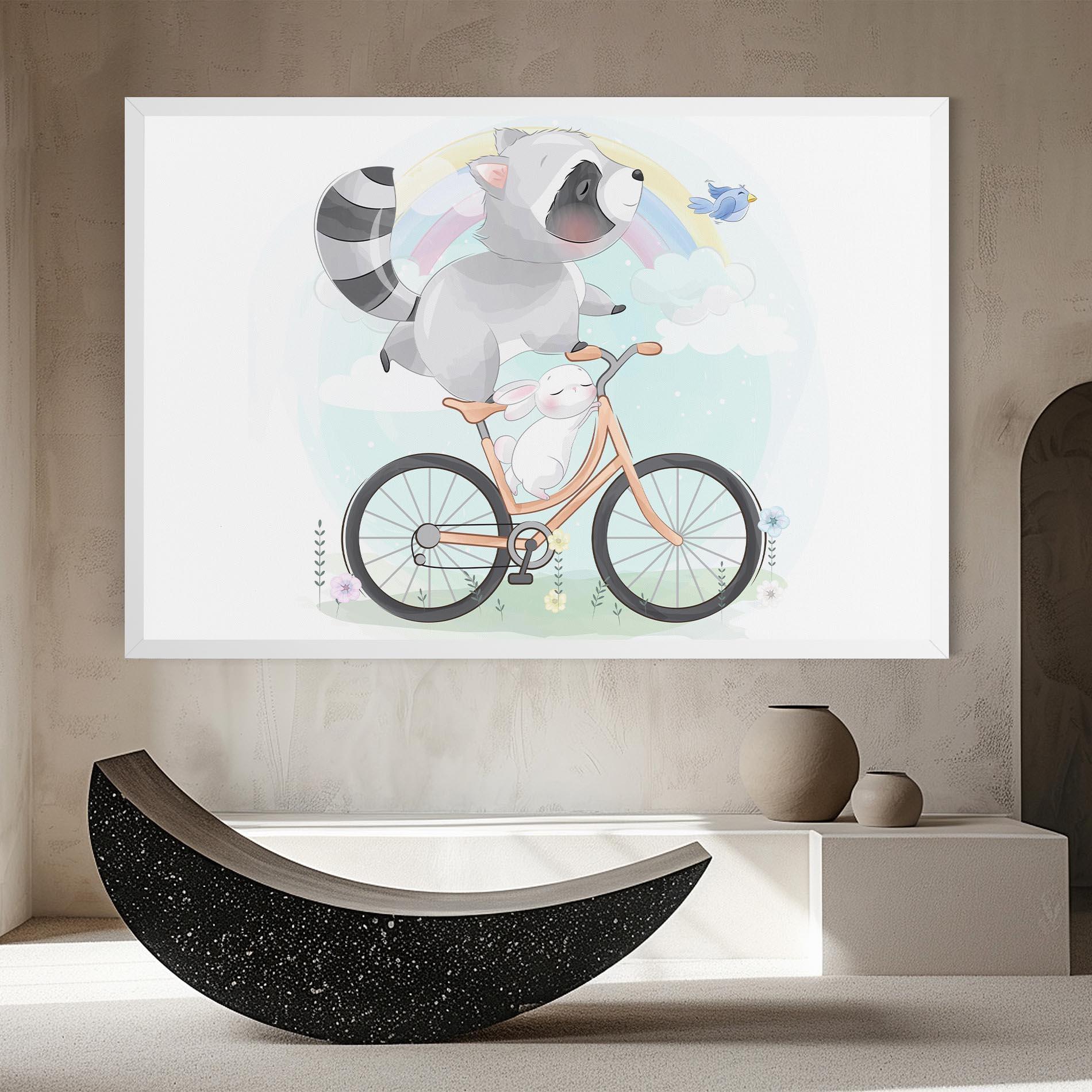 Tablou Canvas Bike Ride Animal mockup 8