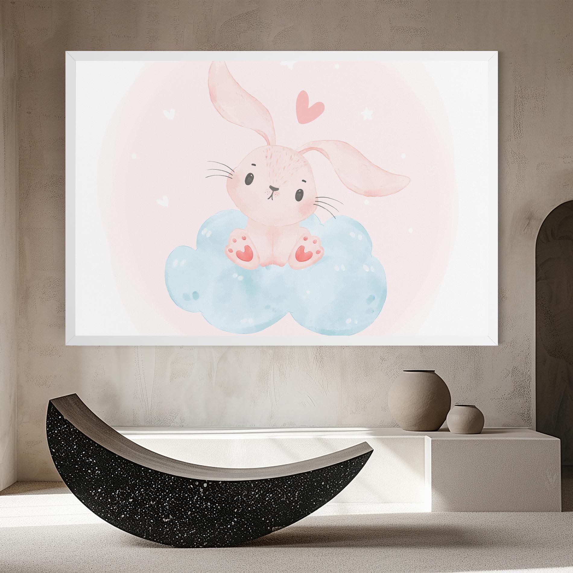Tablou Canvas Cloud Pink Bunny mockup 8