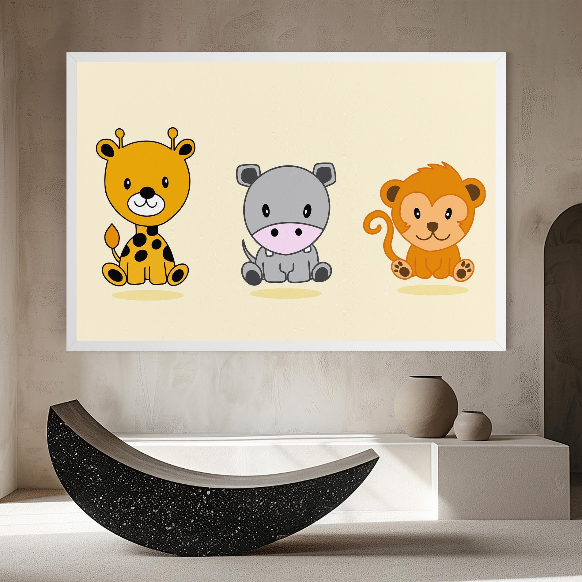 Tablou Canvas Cream Animals mockup 8