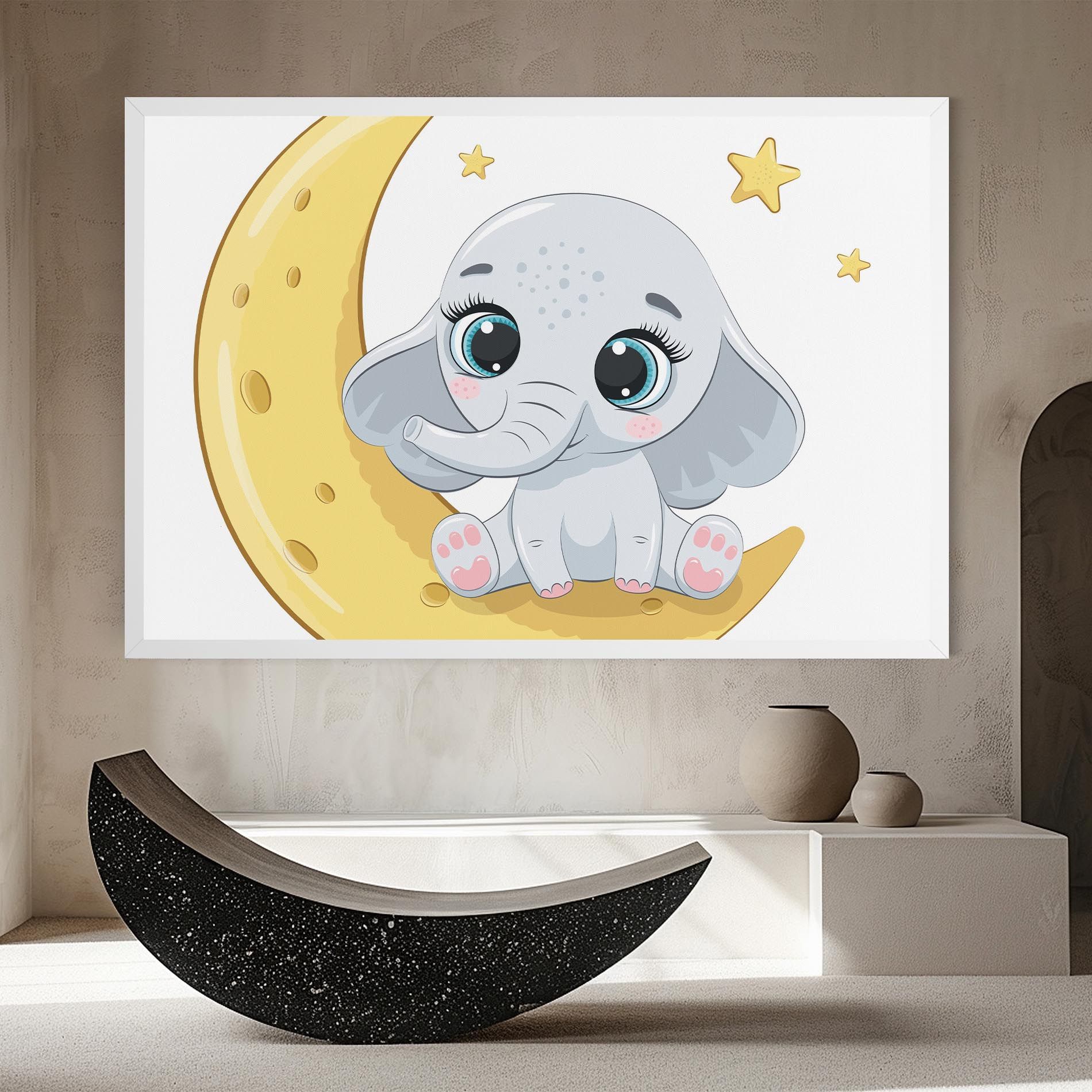Cute Elephant Moon mockup 8