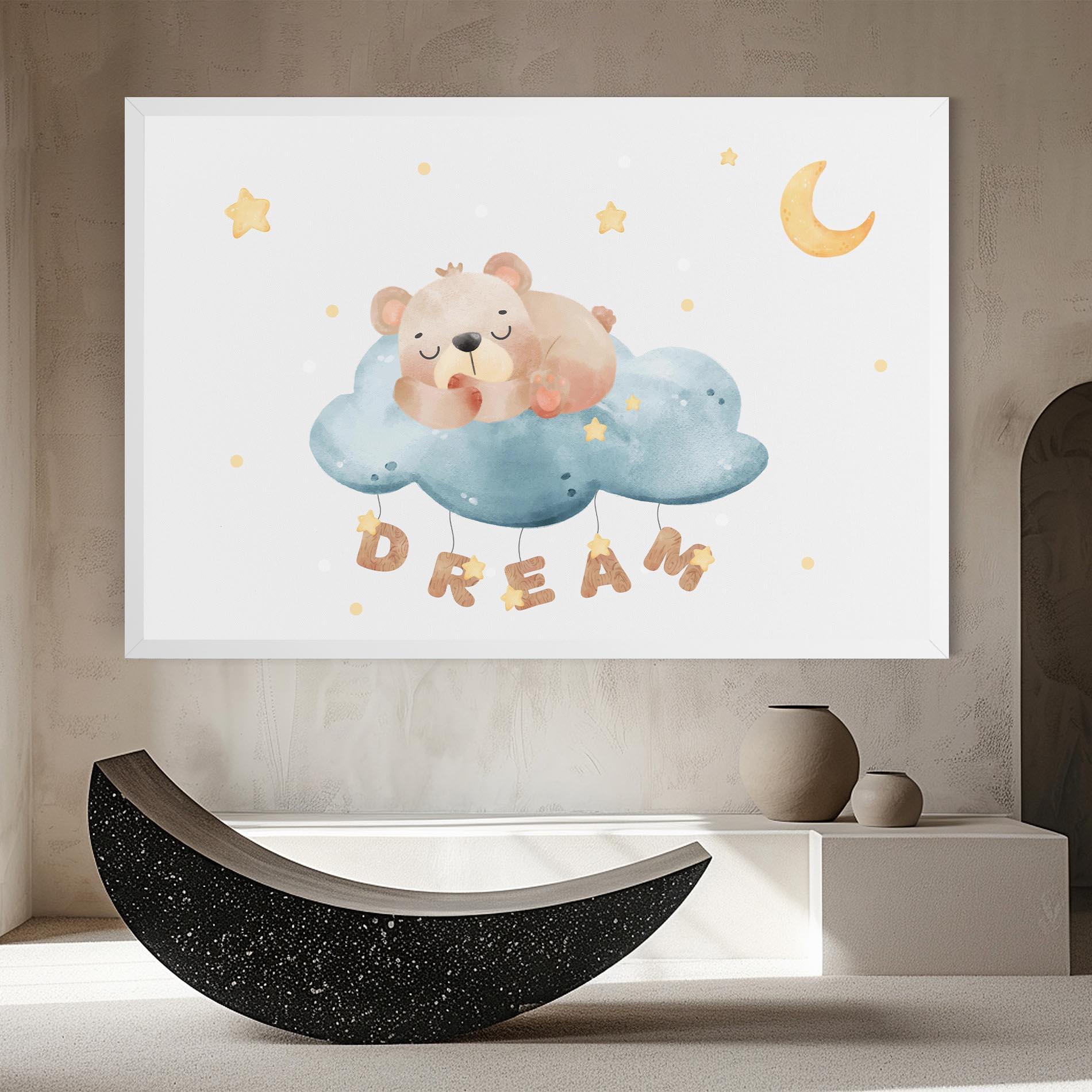 Tablou Canvas Dream Sleepy Bear mockup 8