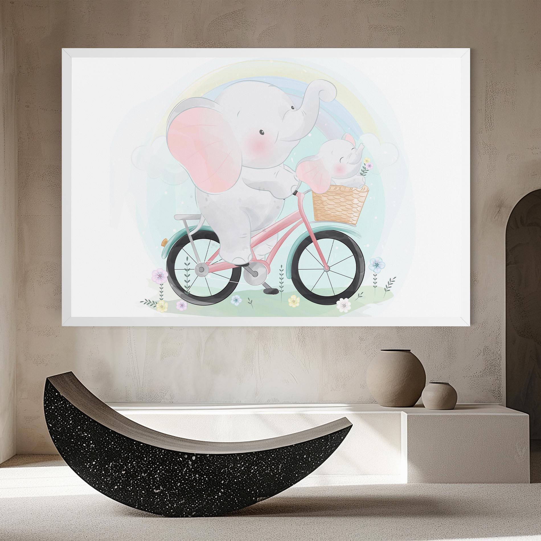 Tablou Canvas Elephant Bike mockup 8