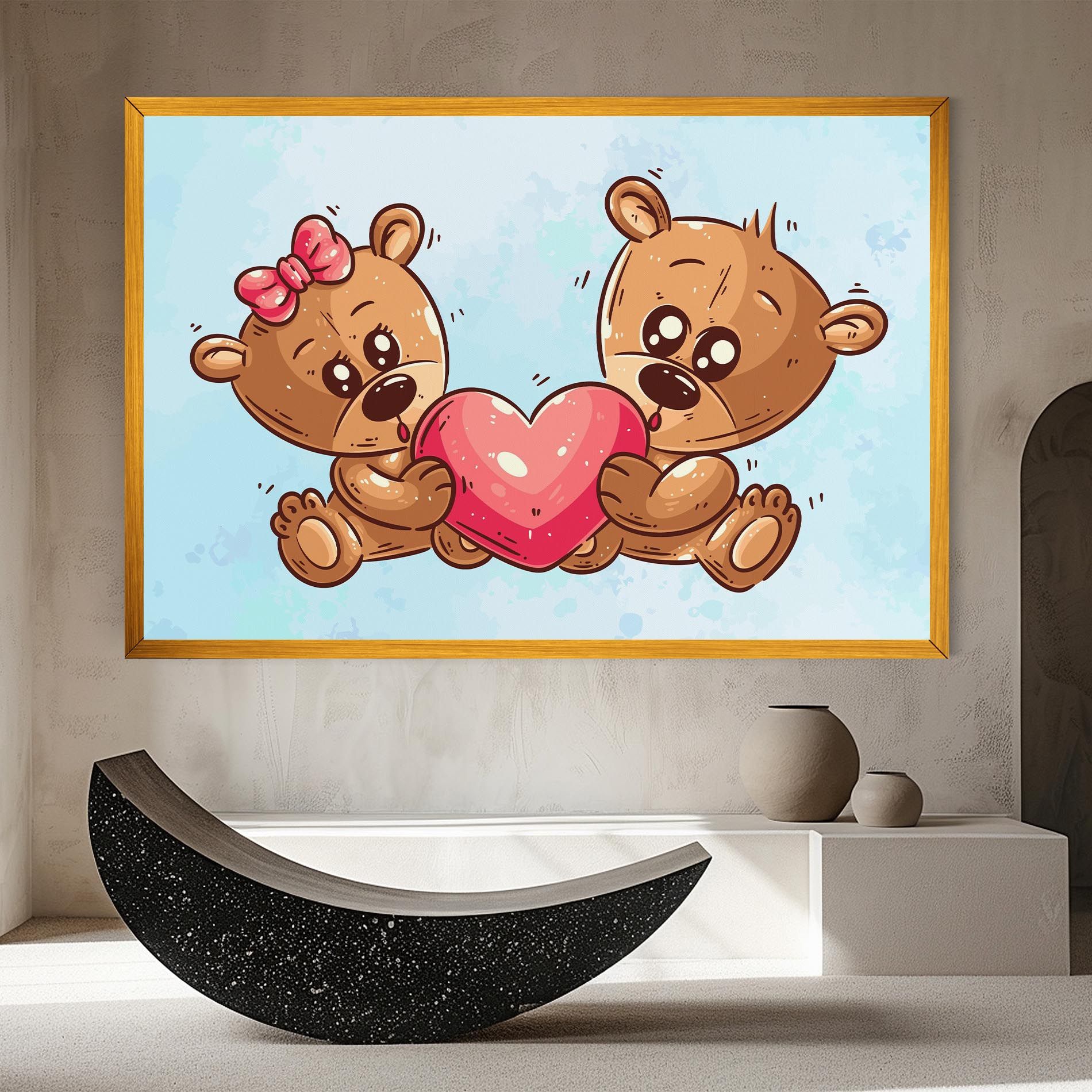 Bear Holding Heart mockup 8