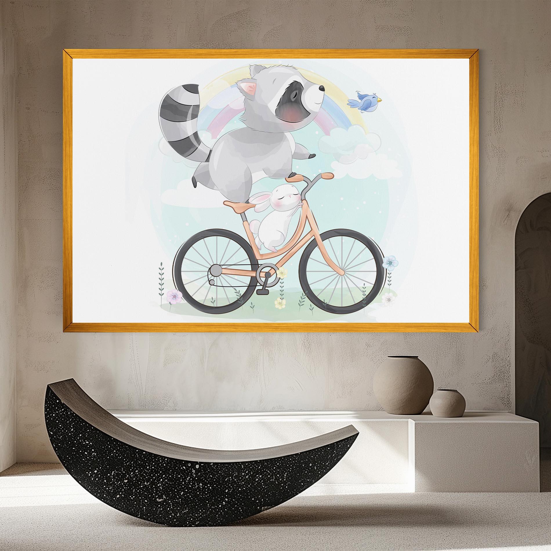 Tablou Canvas Bike Ride Animal mockup 8