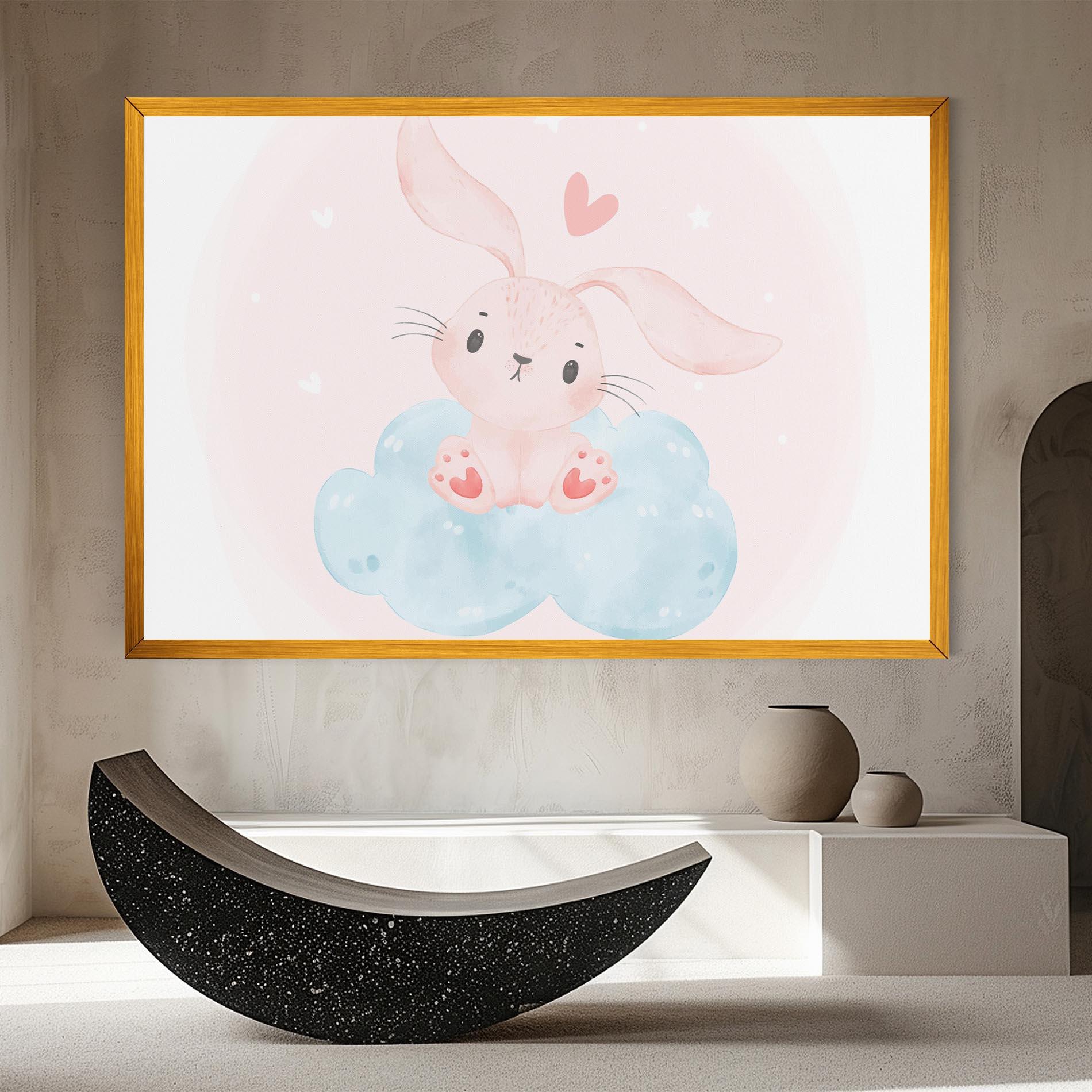Tablou Canvas Cloud Pink Bunny mockup 8