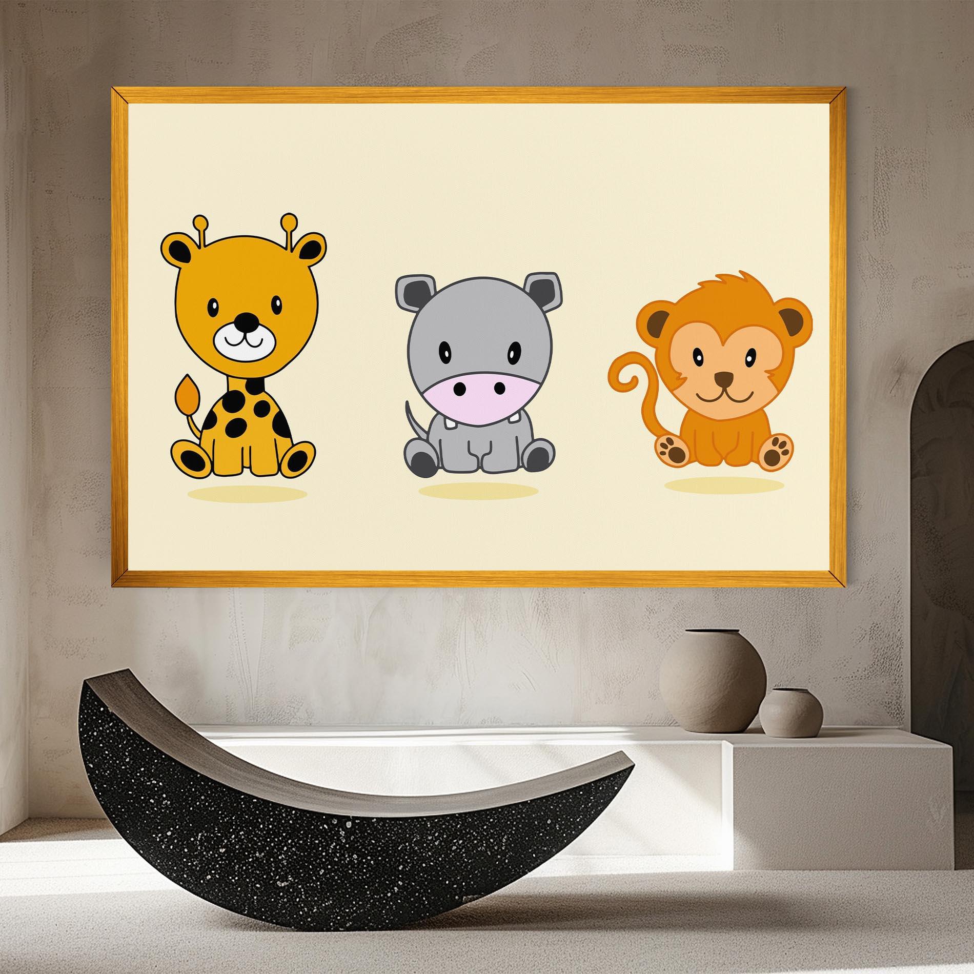 Tablou Canvas Cream Animals mockup 8