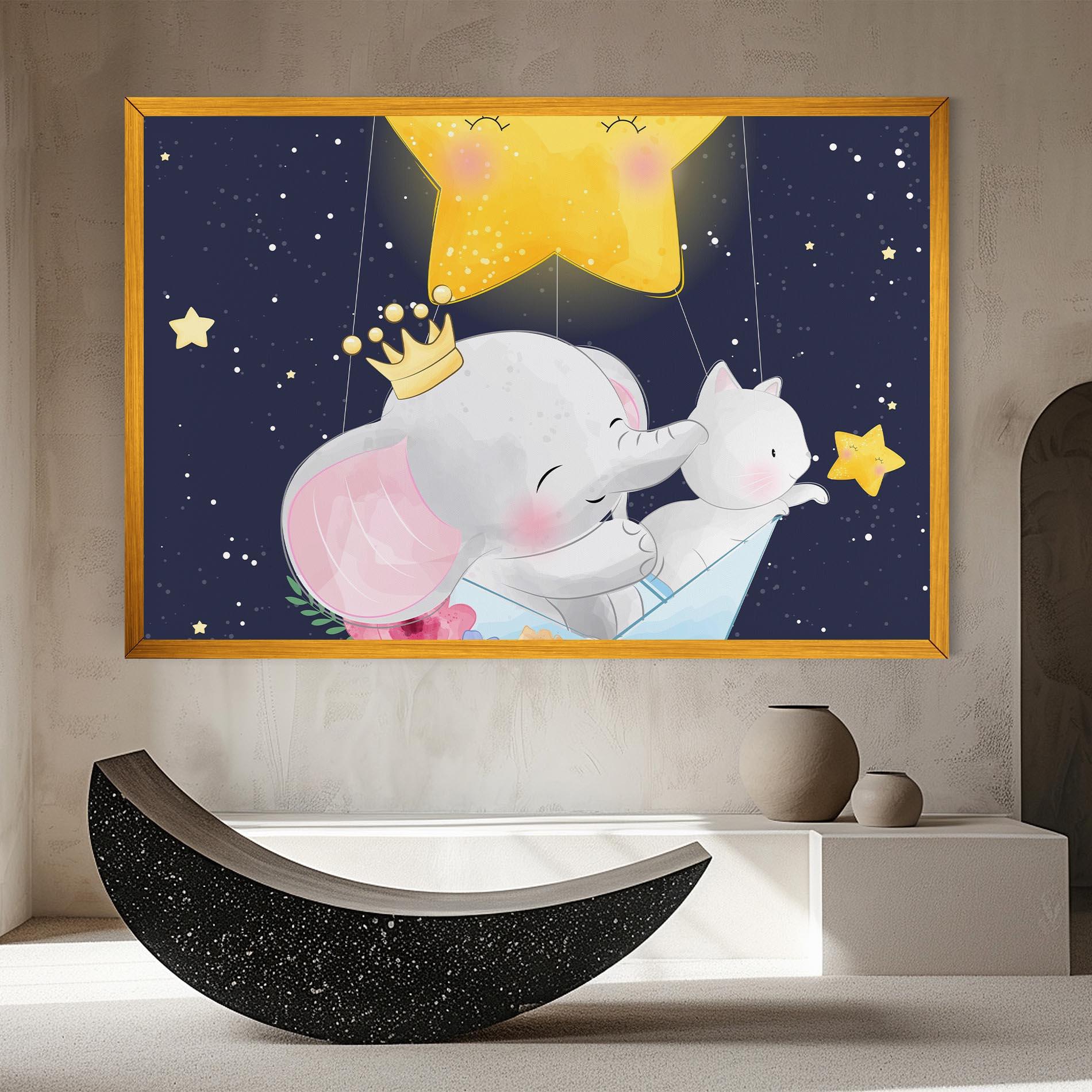 Tablou Canvas Elephant Cat mockup 8