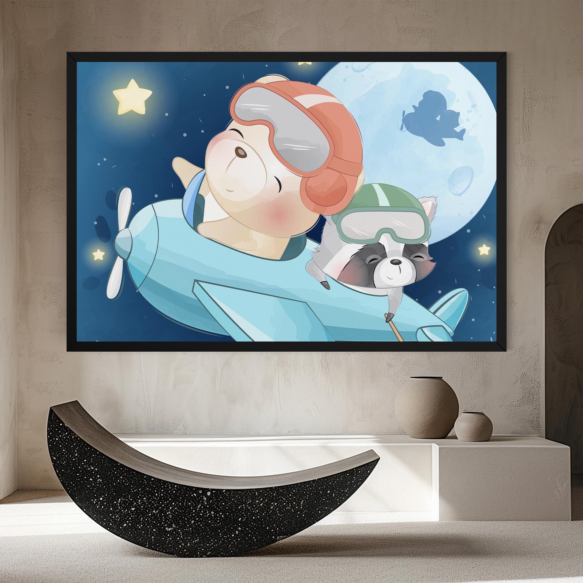 Tablou Canvas Bear Flying Star mockup 8