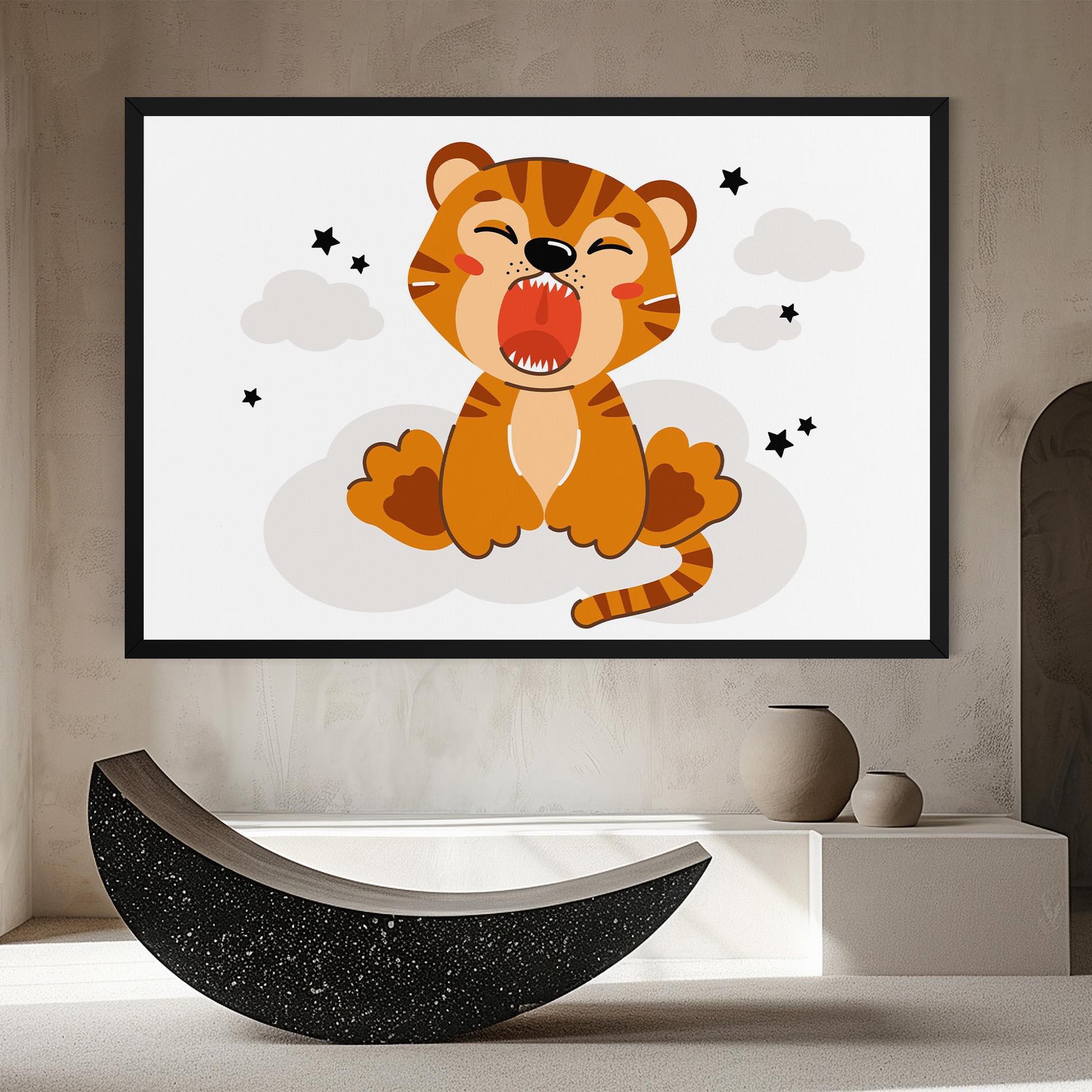 Tablou Canvas Cute Sleepy Tiger mockup 8