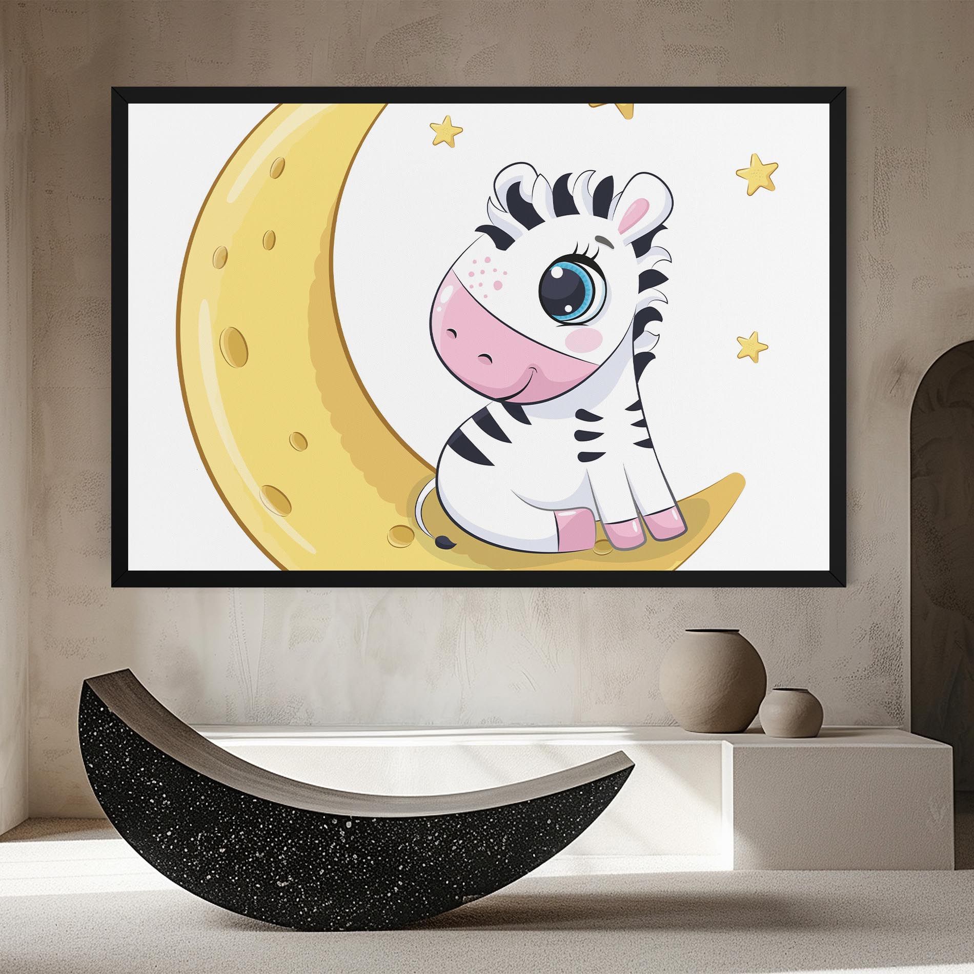 Cute Zebra Moon mockup 8