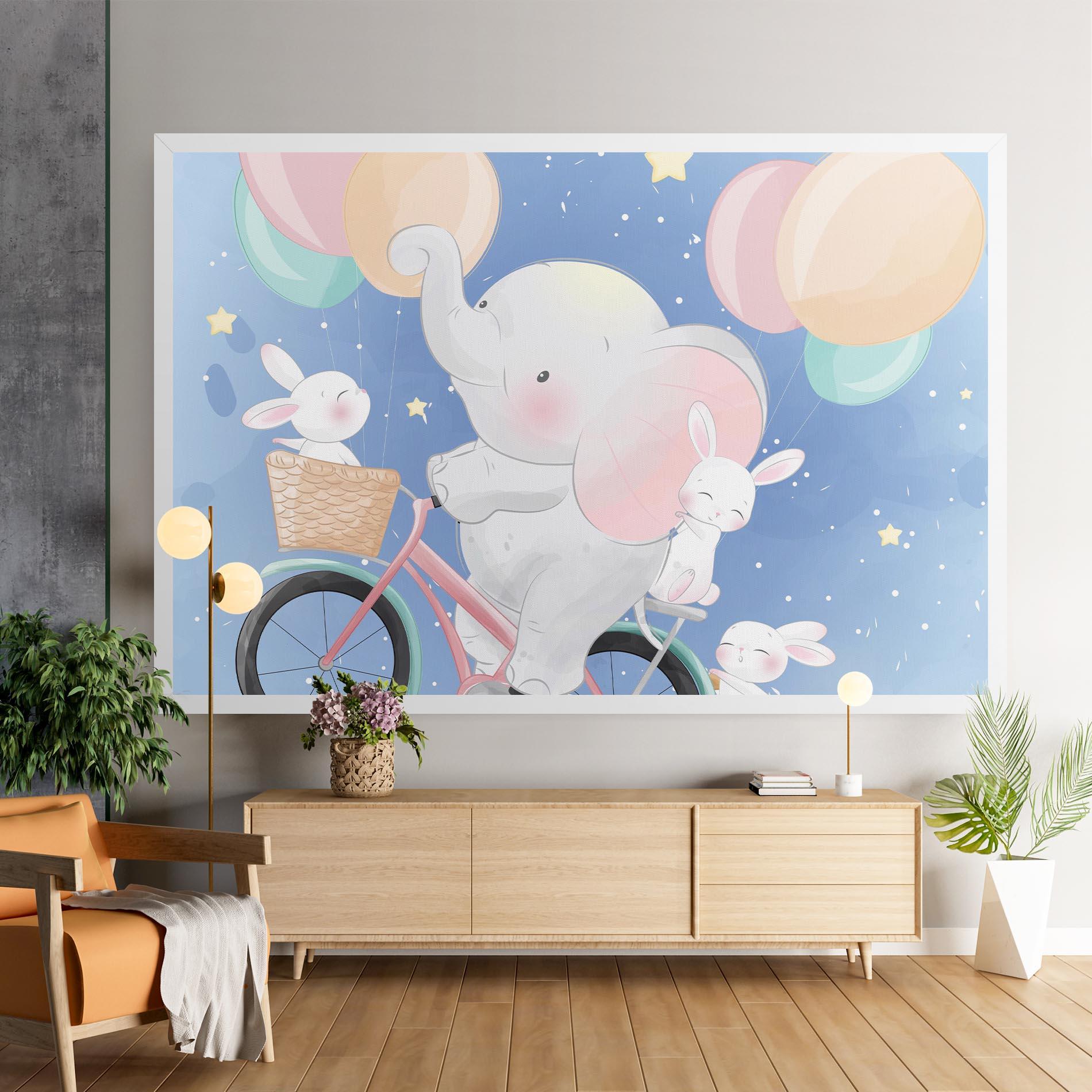 Tablou Canvas Bike Elephant mockup 9