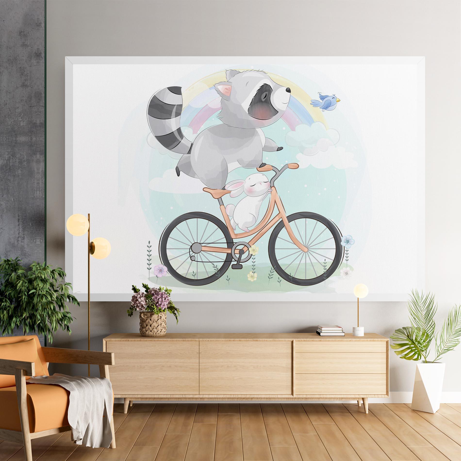 Tablou Canvas Bike Ride Animal mockup 9