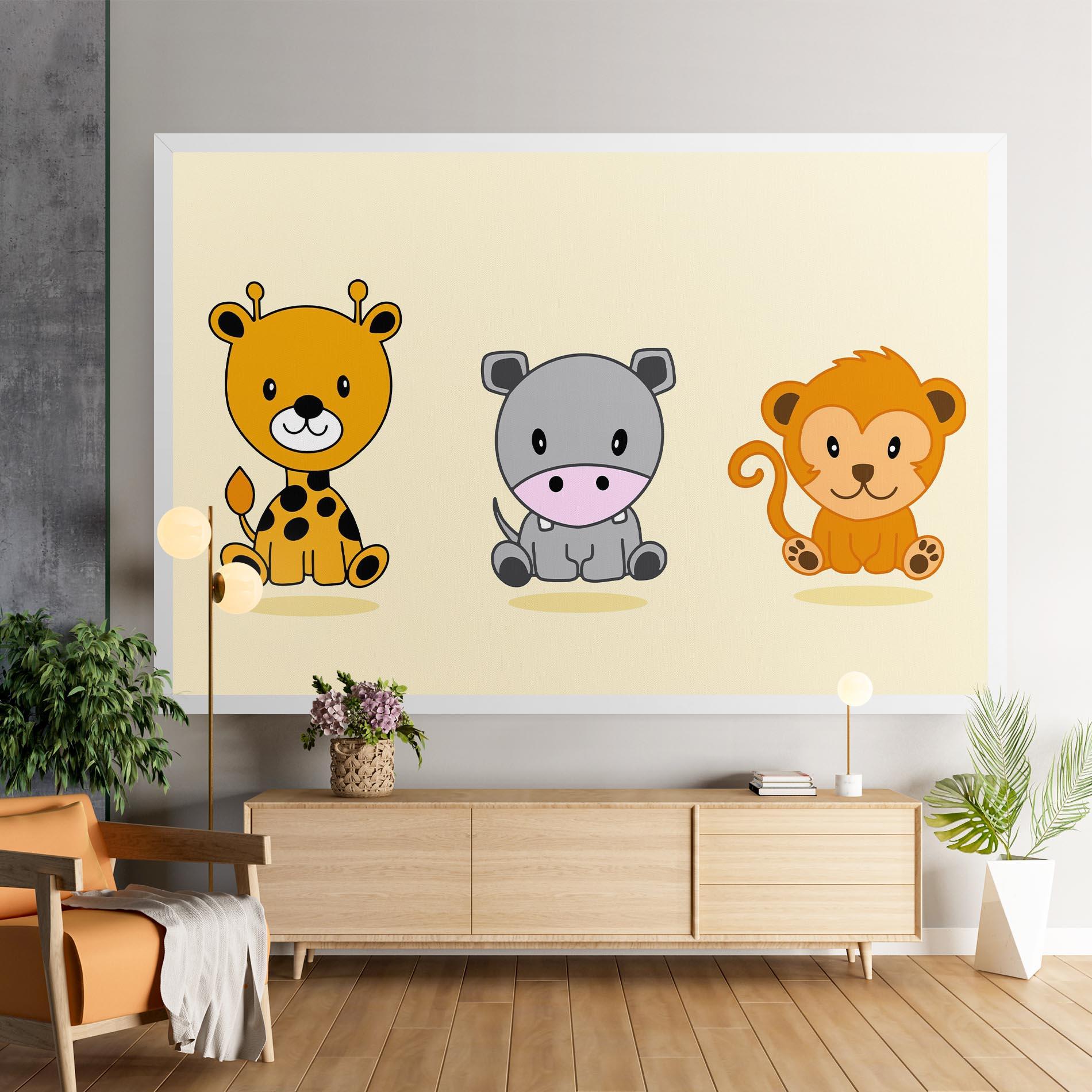 Tablou Canvas Cream Animals mockup 9