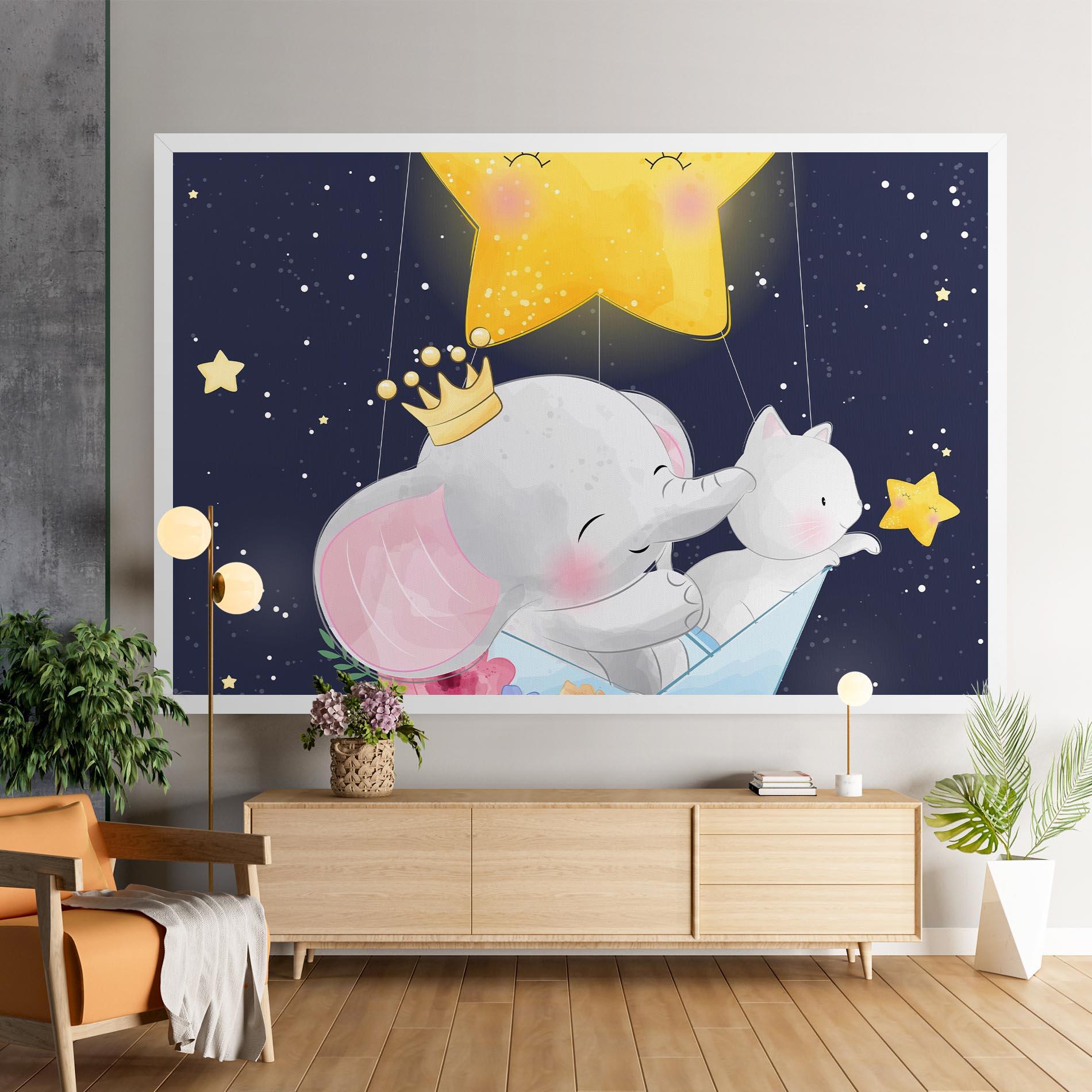 Tablou Canvas Elephant Cat mockup 9