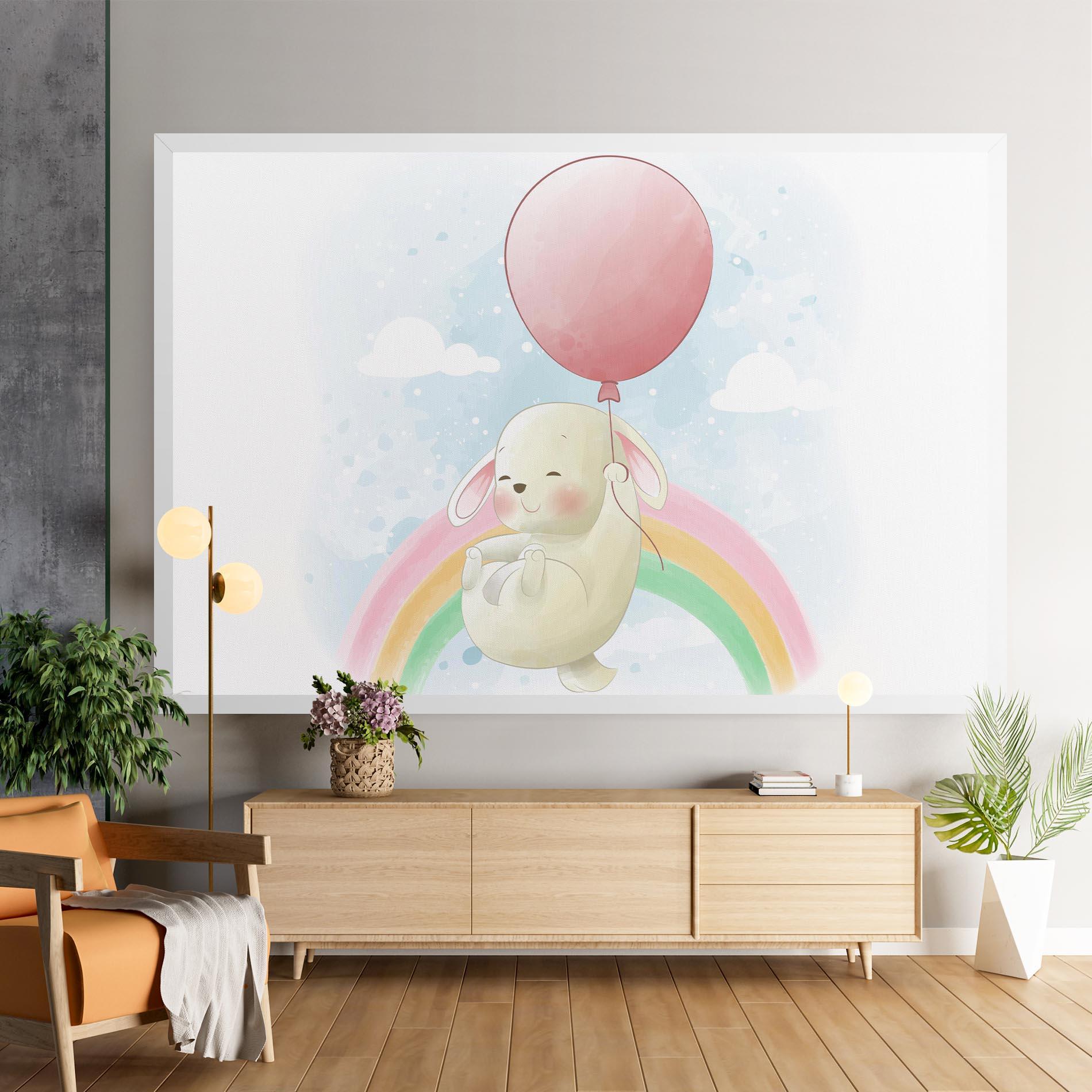 Tablou Canvas Rainbow Bunny Art mockup 9
