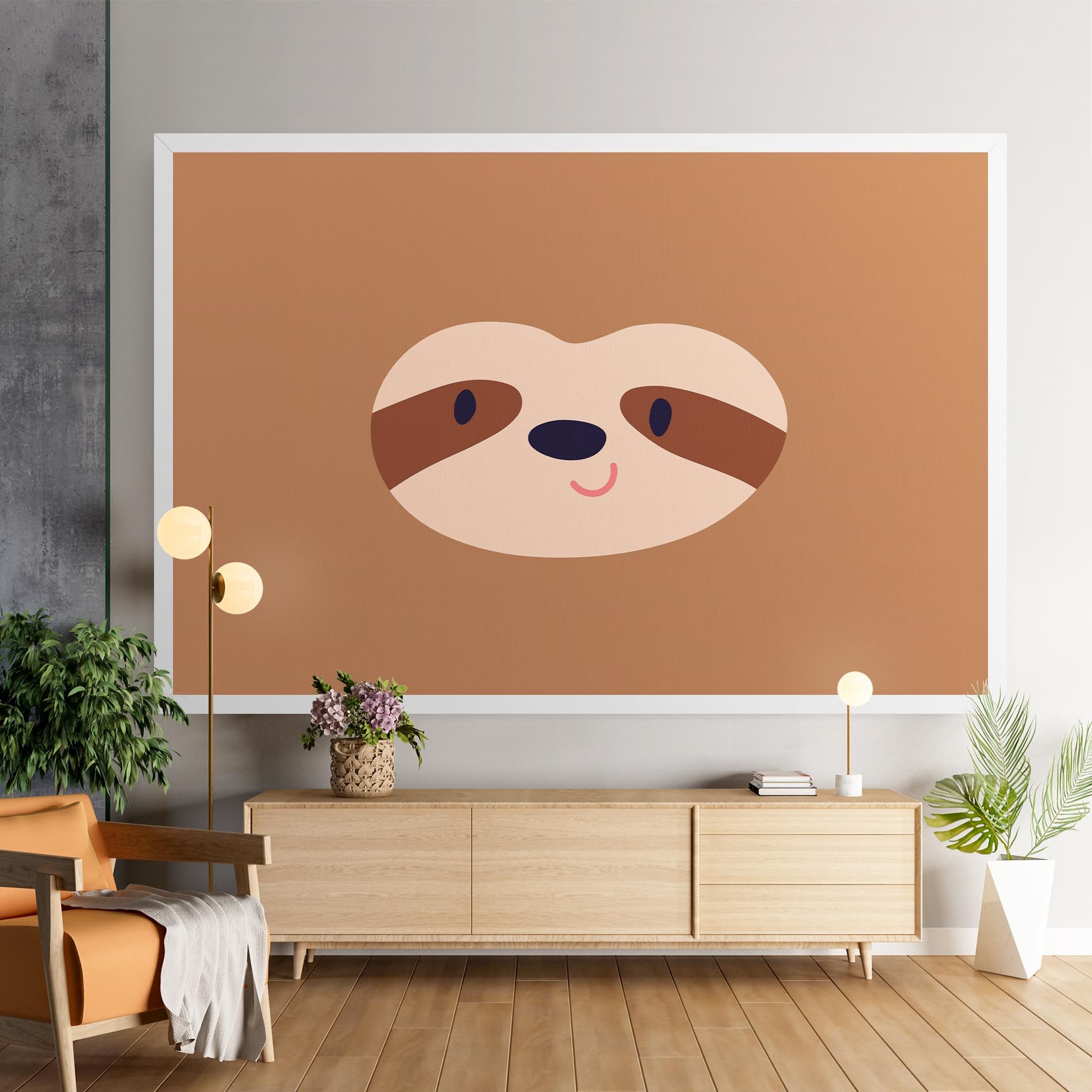 Sloth Face Portrait mockup 9