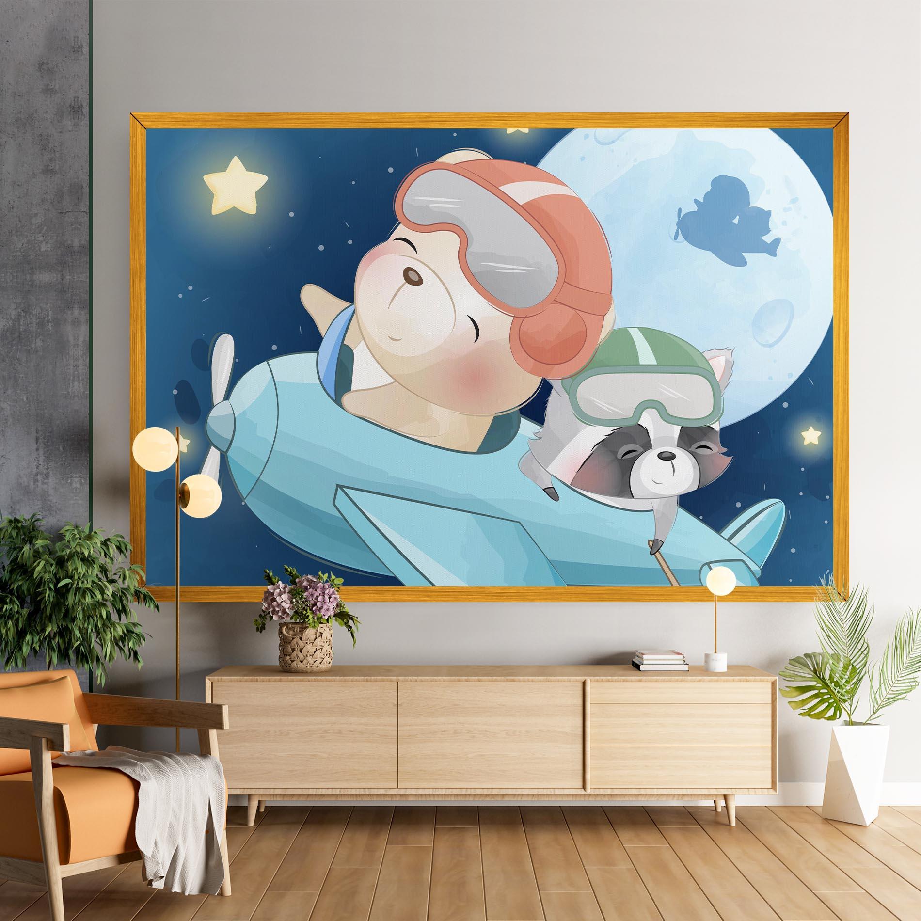 Tablou Canvas Bear Flying Star mockup 9