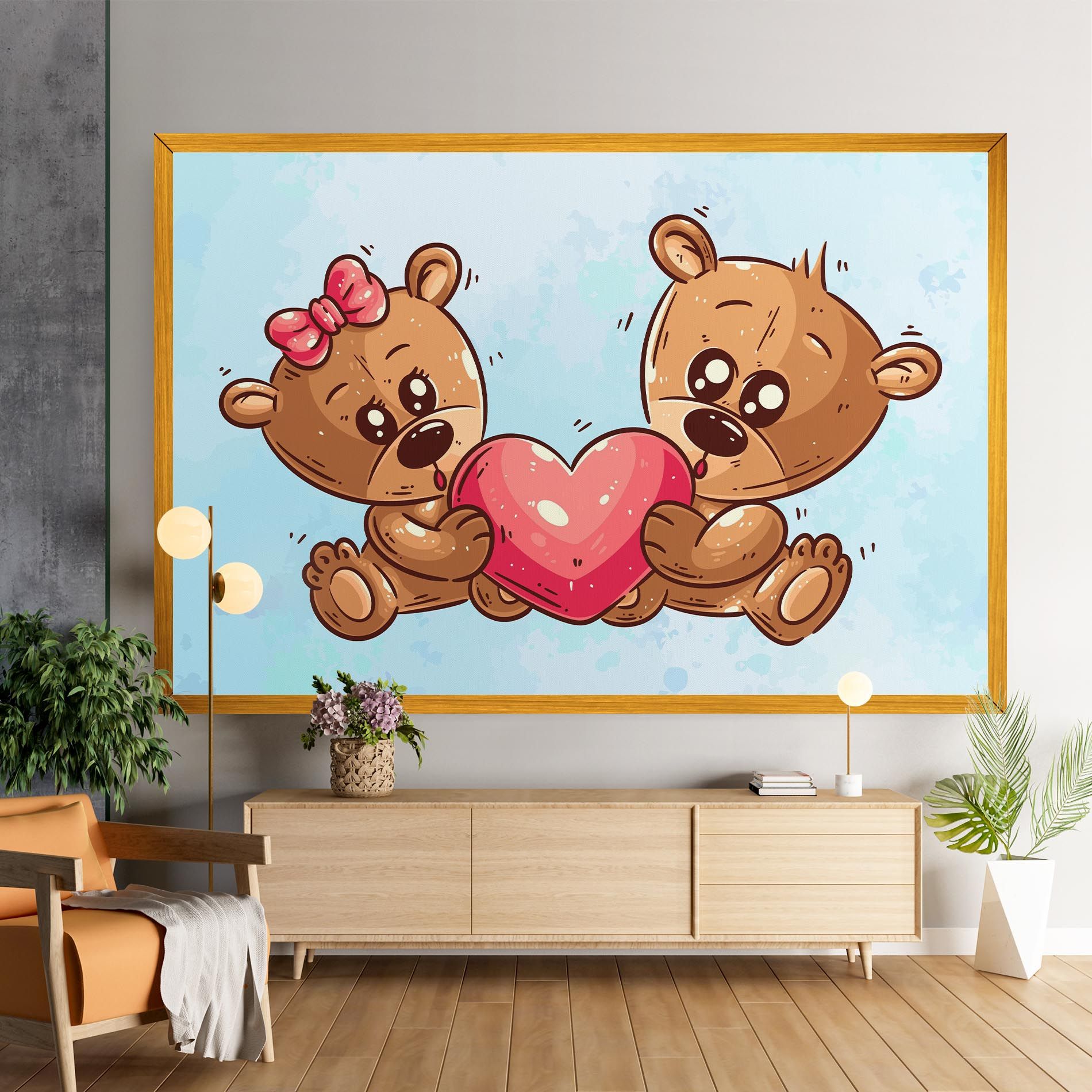 Bear Holding Heart mockup 9
